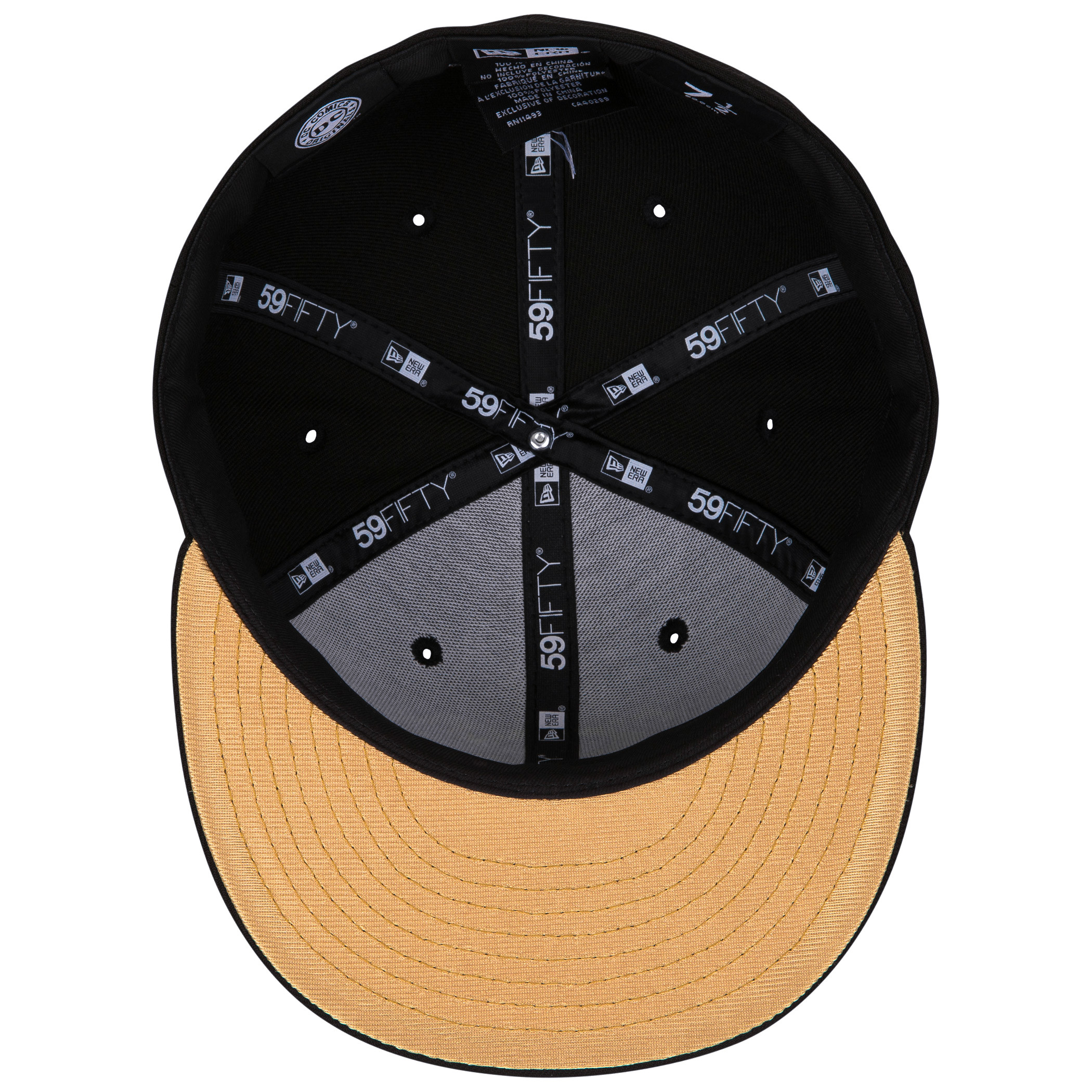 Superman Gold Logo Black Colorway New Era 59Fifty Fitted Hat Black - Picture 12 of 60
