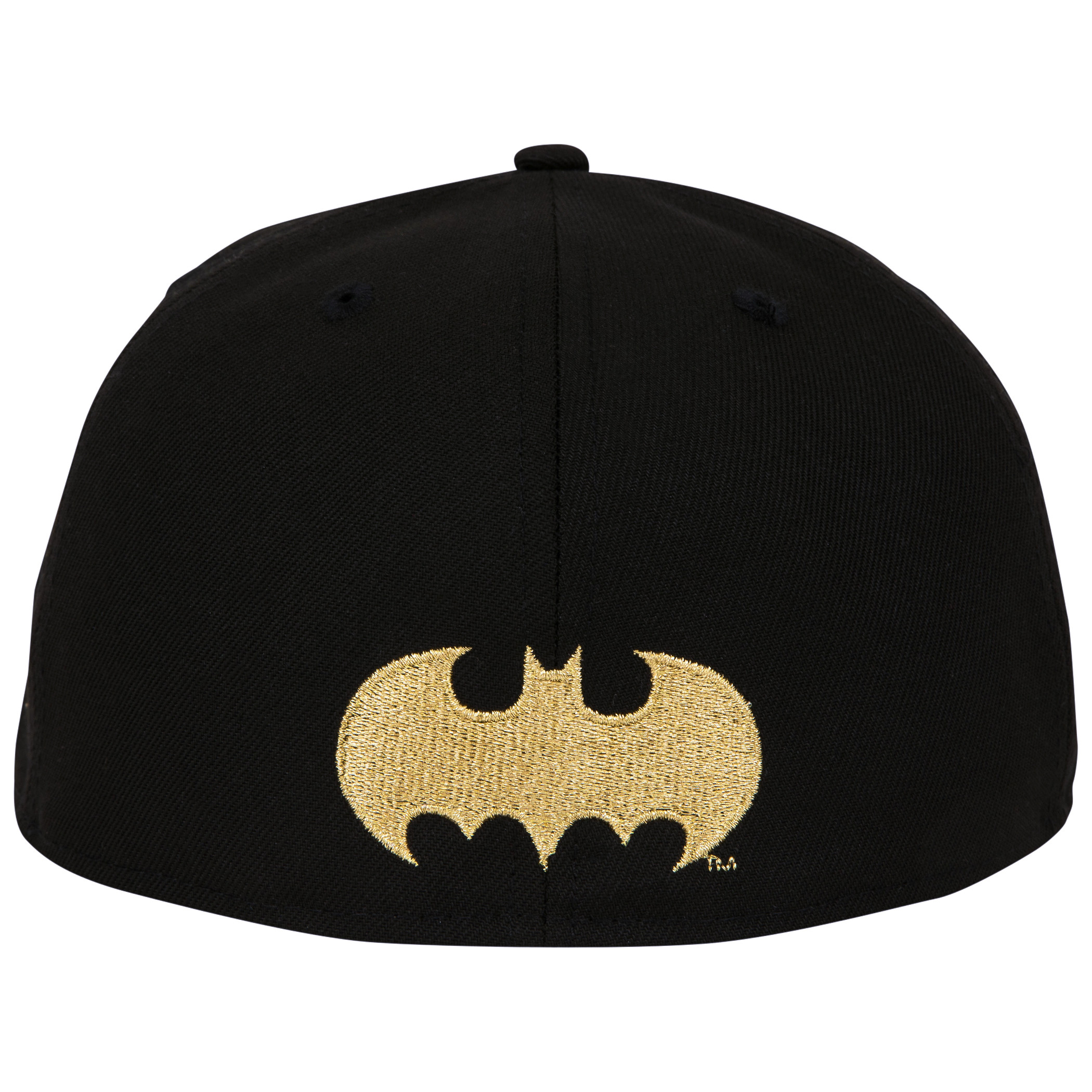 【未使用】海外限定 59FIFTY NY BATMAN 蝙蝠カスタム 7 1/2 New Era Batman Laser Etched All Over Logos 59Fifty Hat 7 Fitted