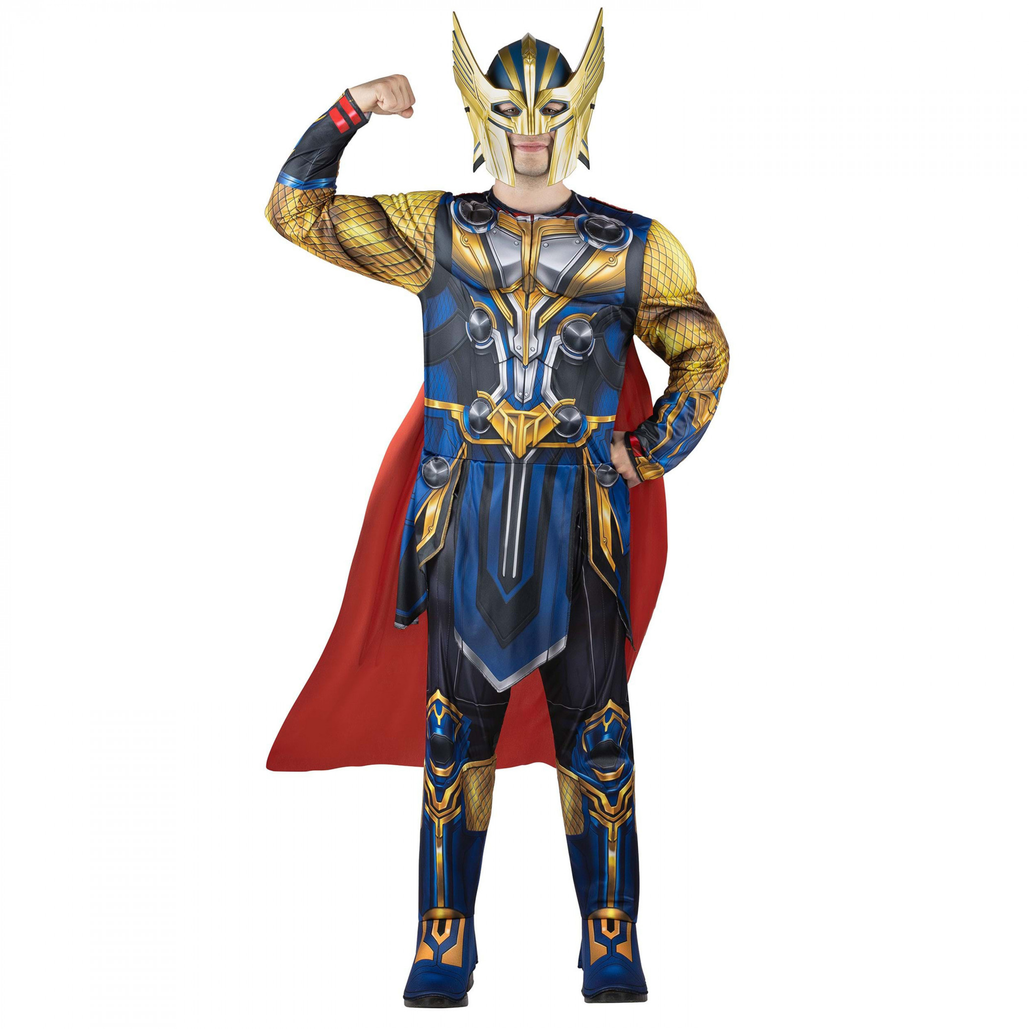 Thor Suit Men's Qualux Foam Costume with Cape, Multi-Color