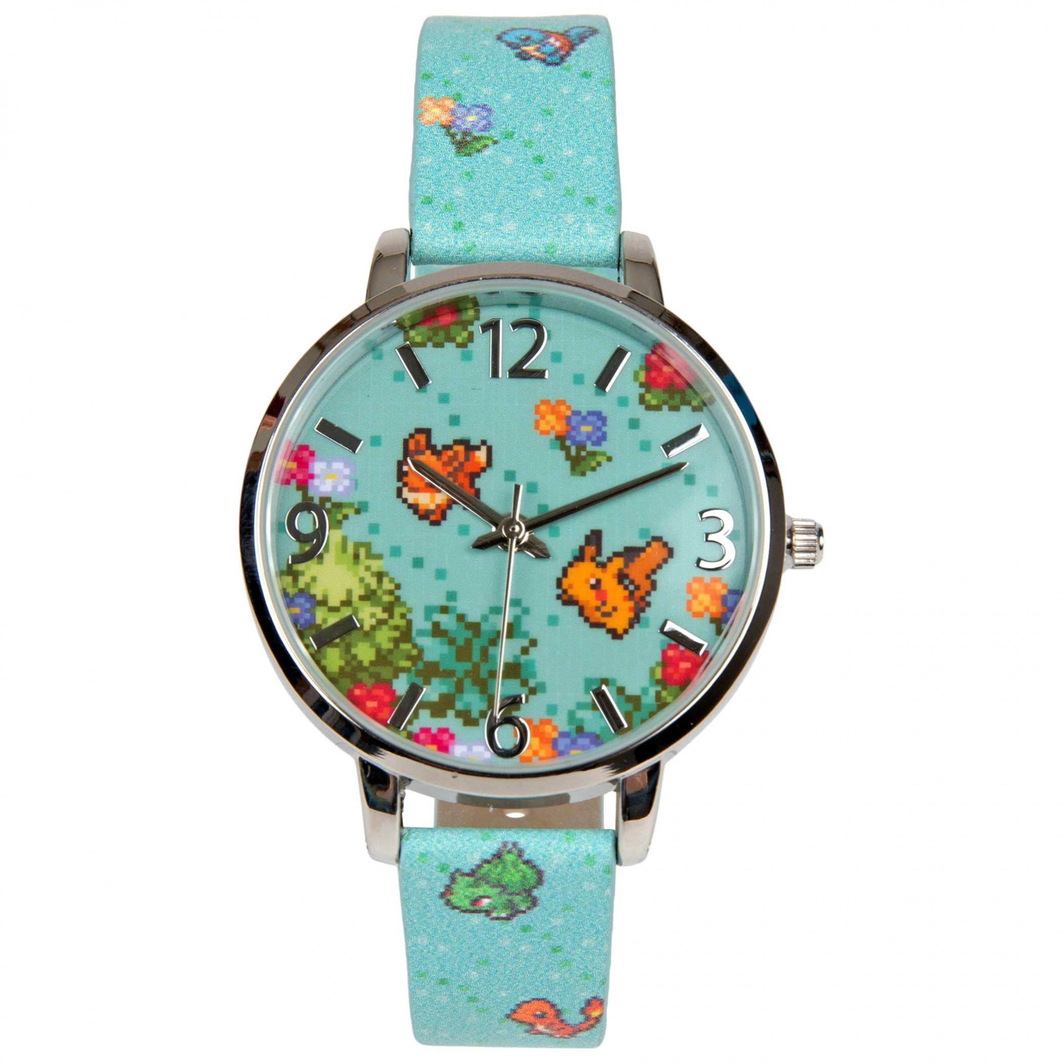 Pokemon Retro 8-bit Original Characters Watch, Multi-Color