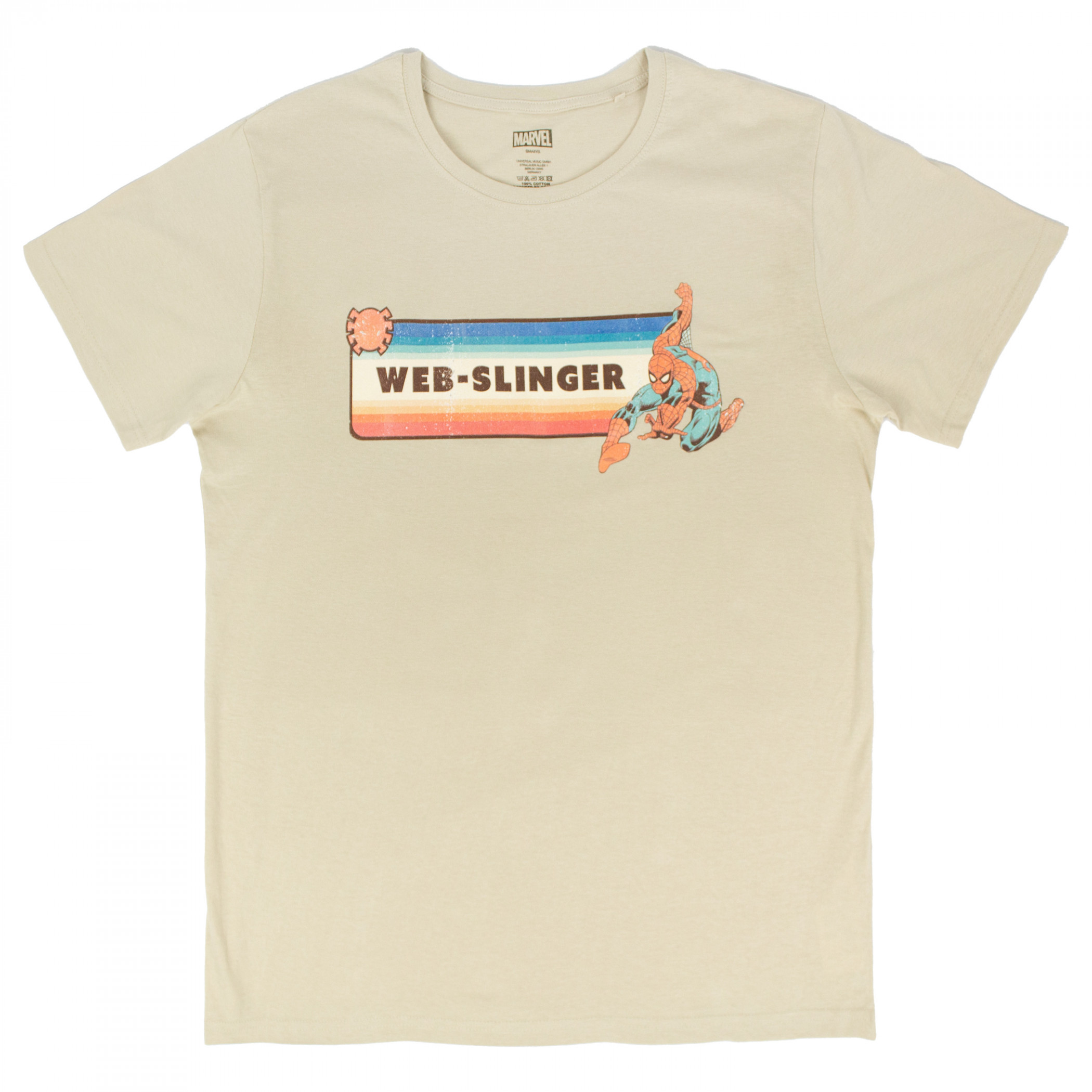 Spider-Man Retro Web-Slinger T-Shirt, Grey