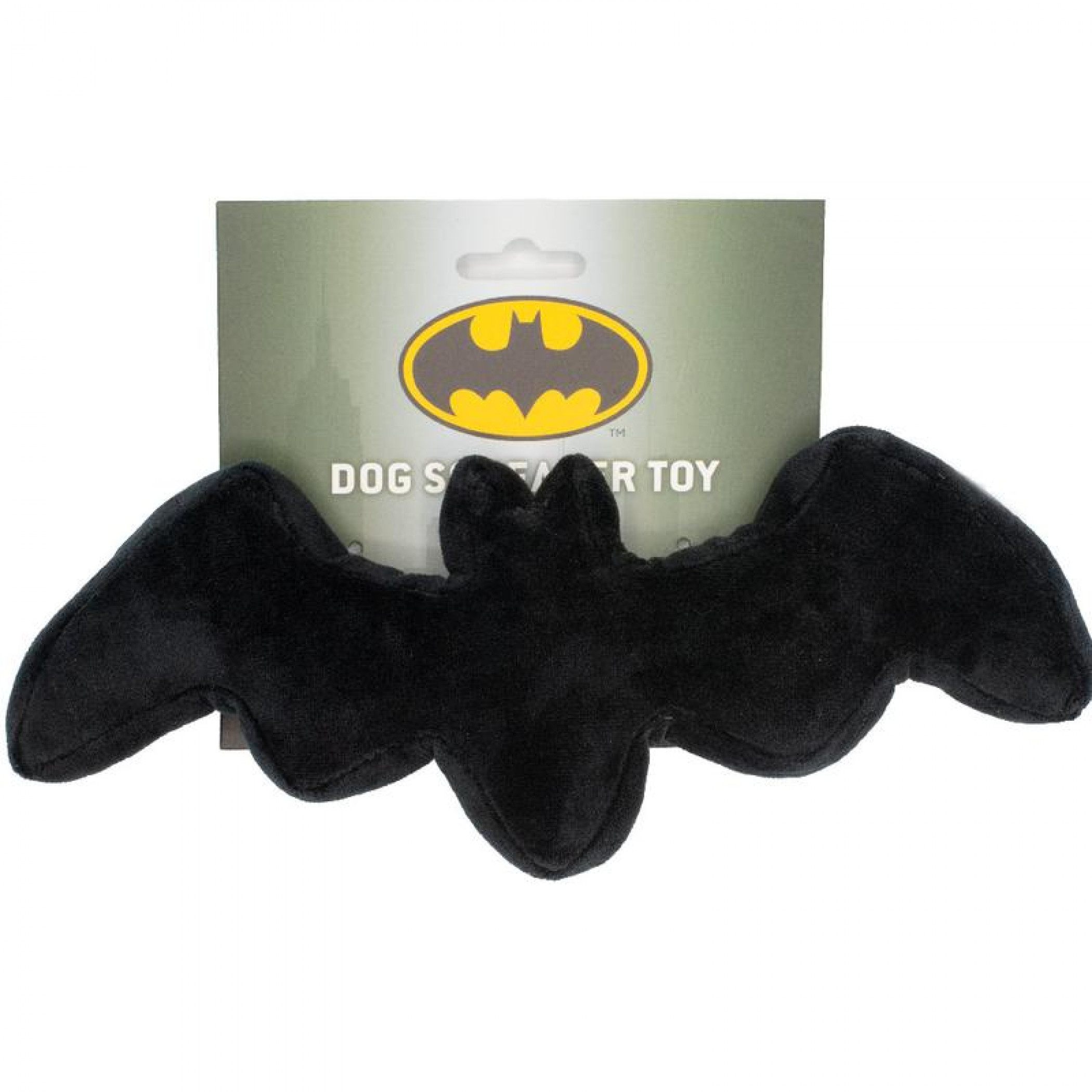 DC Comics Batman Bat Shaped Plush Squeaky Dog Toy, Multi-Color