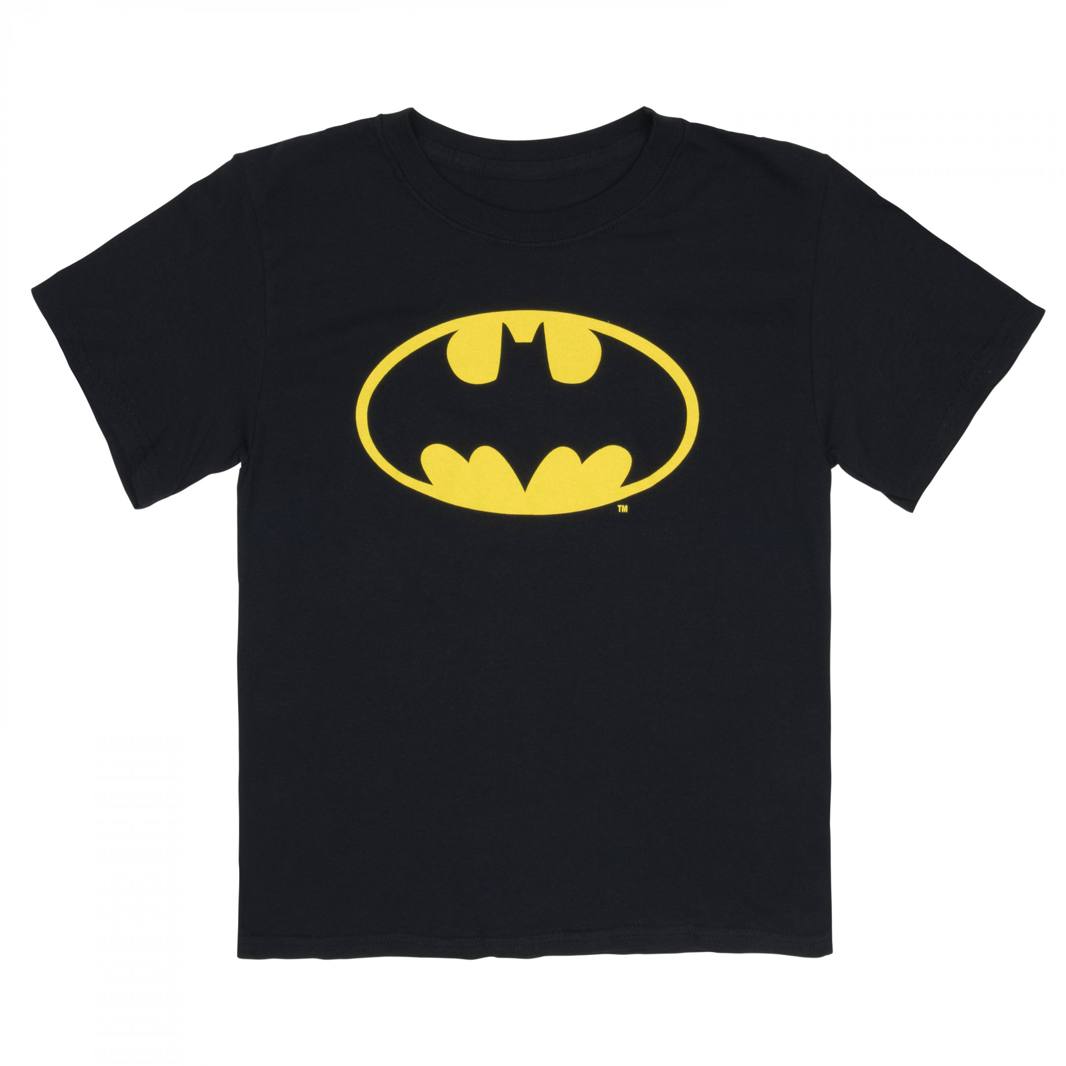Batman Kids Symbol T-Shirt, Black
