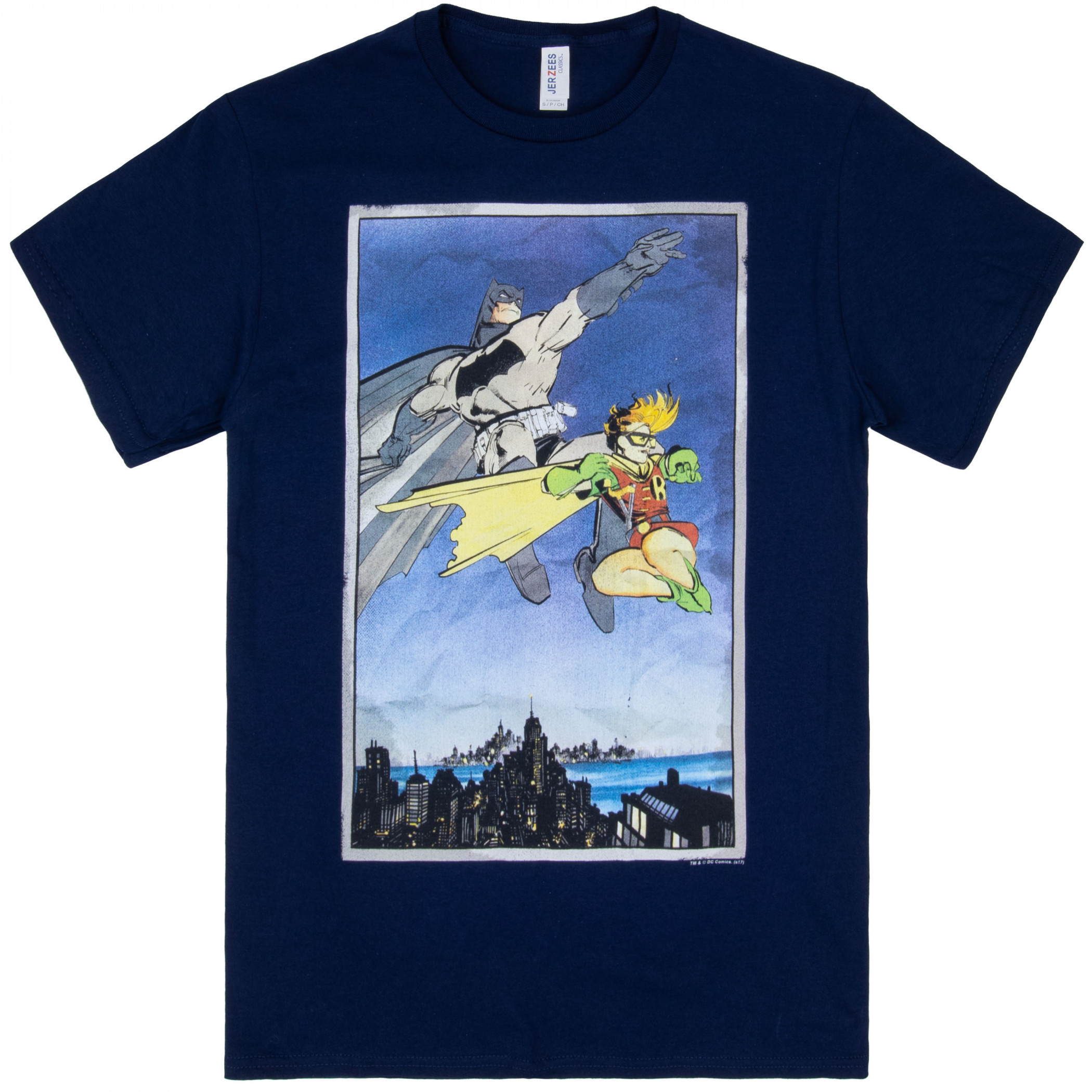 Batman Dark Knight Returns Frank Miller Navy T-Shirt, Blue