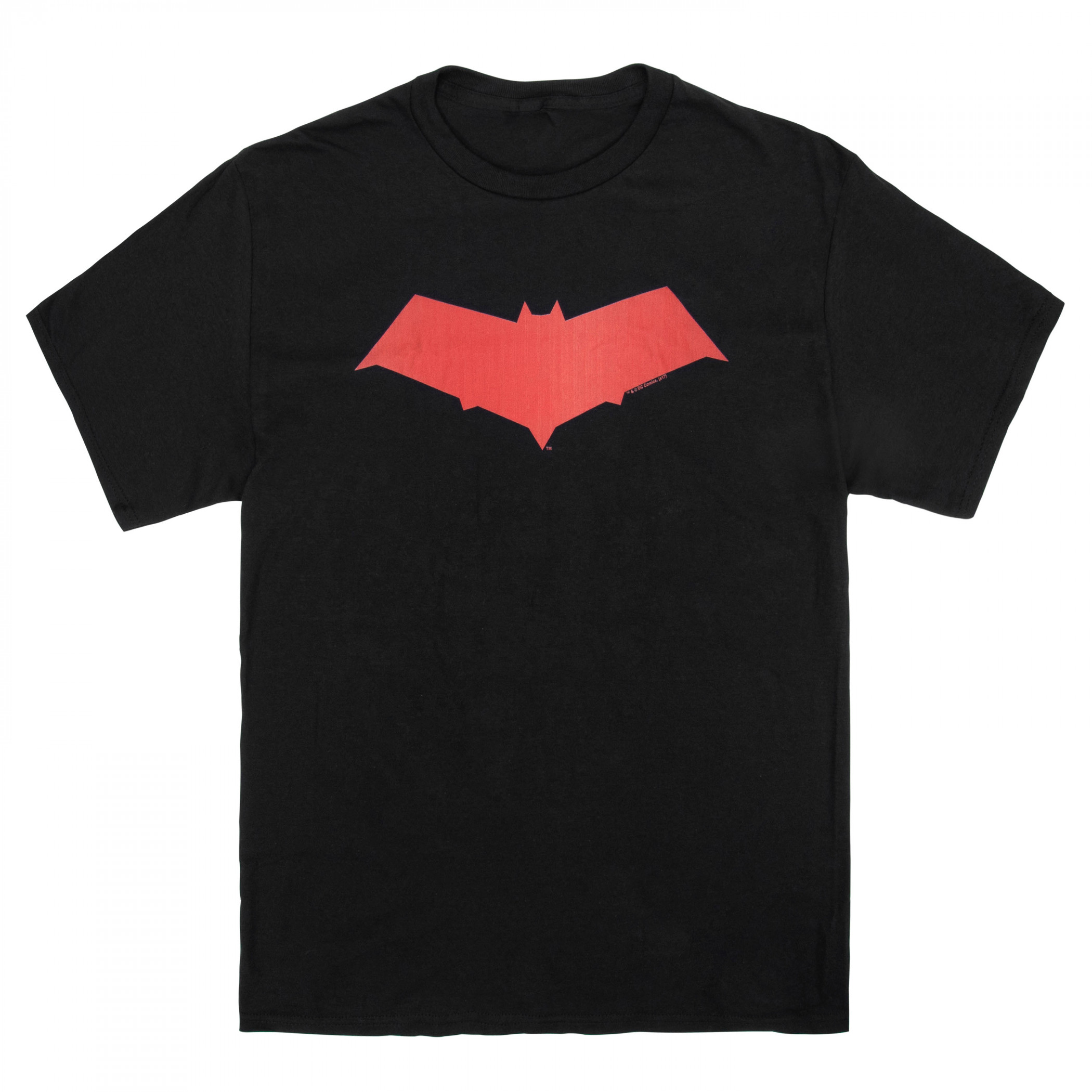 Red Hood Symbol Jason Todd T-Shirt, Black