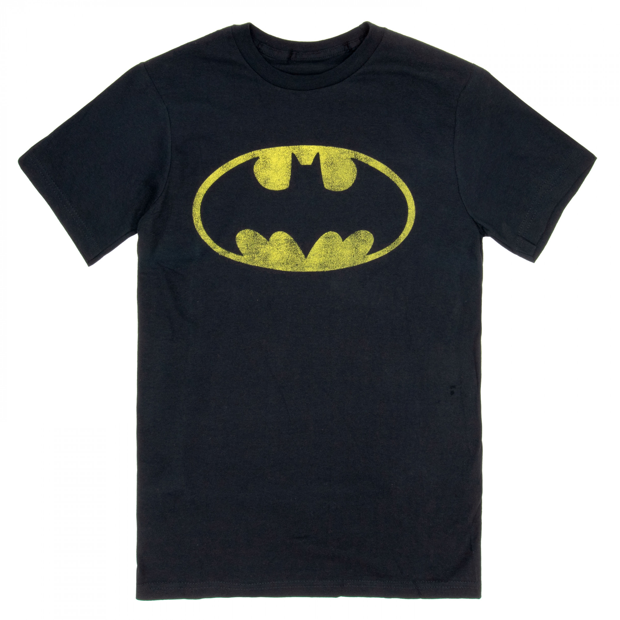 Batman Distressed Symbol Black T-Shirt, Black