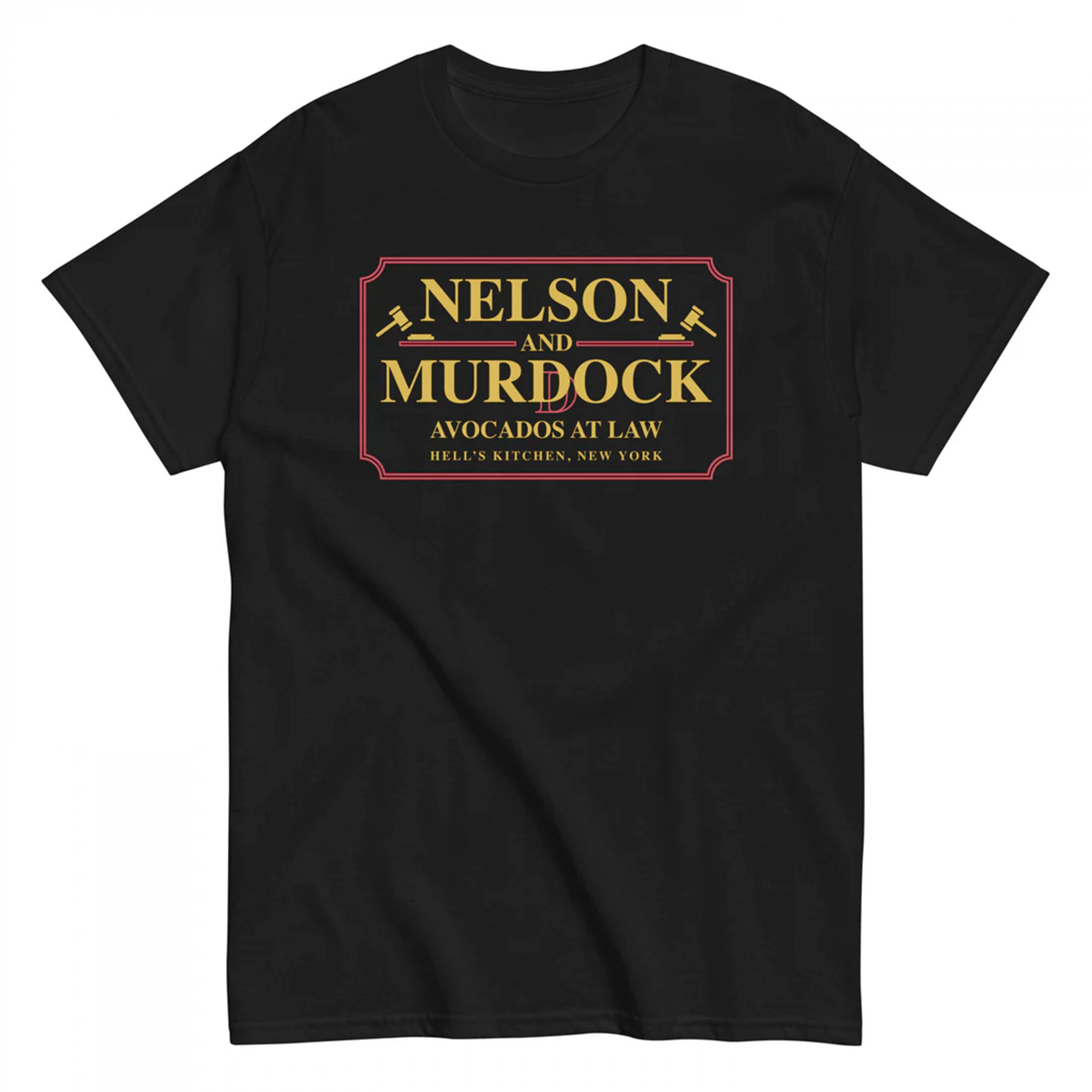 Nelson & Murdock Avocados at Law Men's T-Shirt, Black
