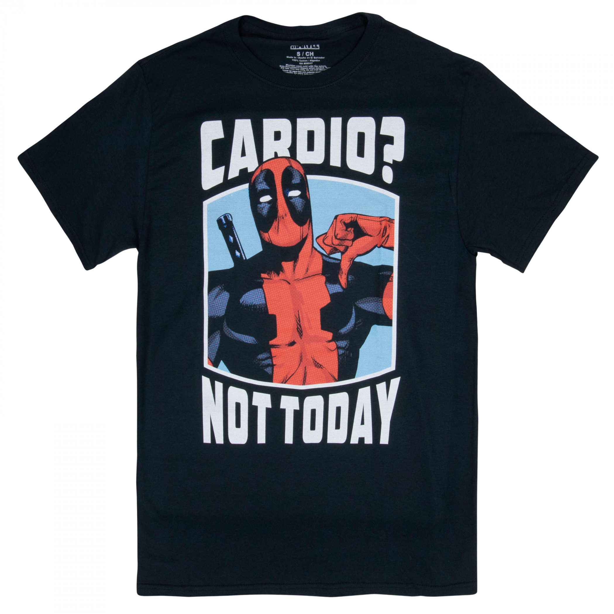 Deadpool Cardio Not Today Men's T-Shirt, Black