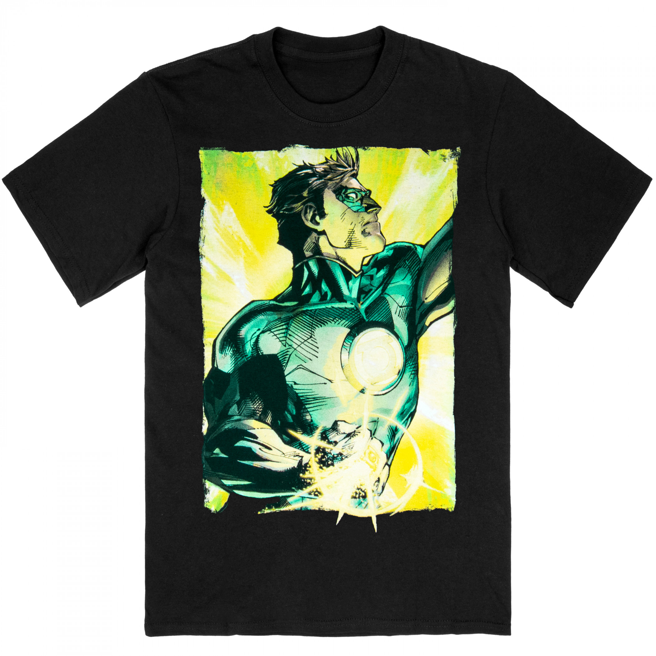 Green Lantern Power Up Men's T-Shirt, Black