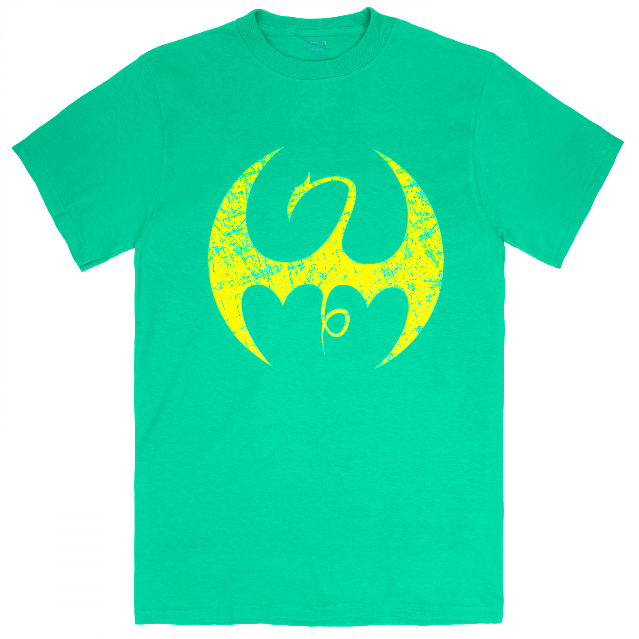 Iron Fist Distressed Symbol Men's T-Shirt, Green