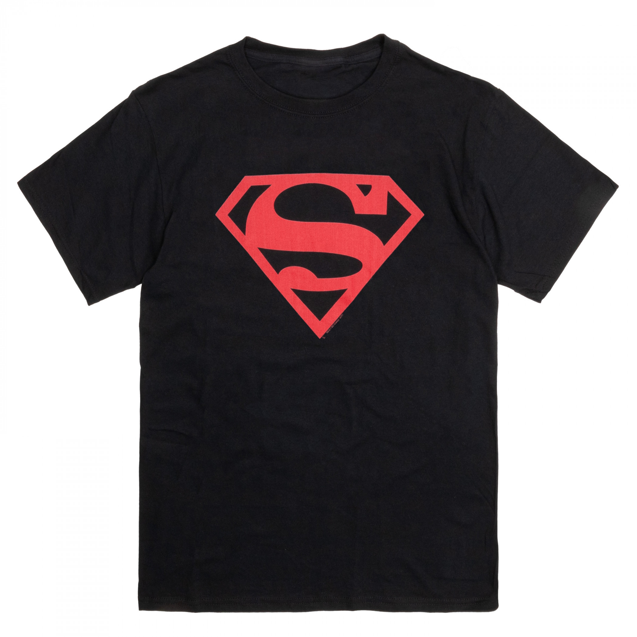 Superboy Red Symbol T-Shirt, Black