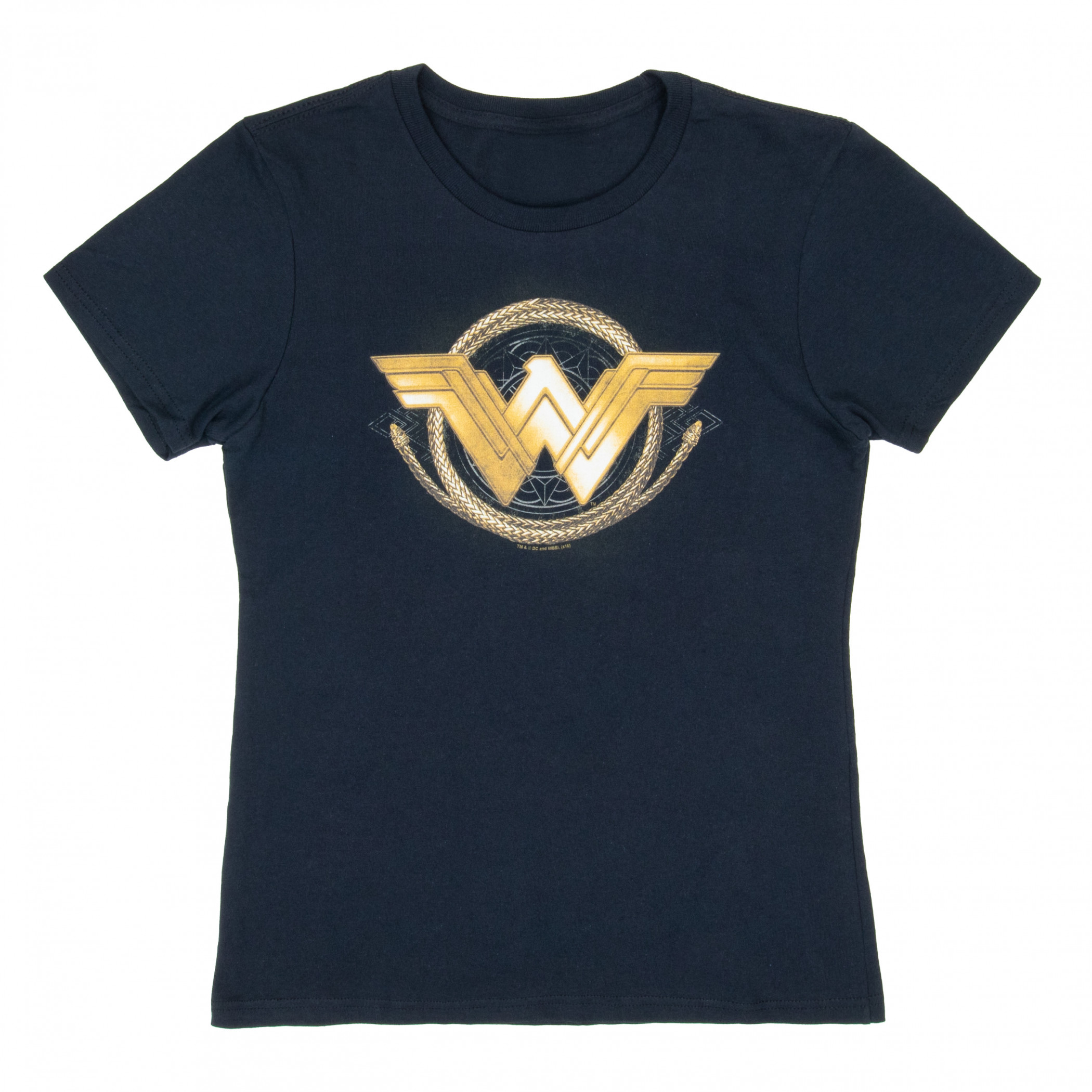 Wonder Woman Movie Golden Lasso Logo Women's T-Shirt, Black