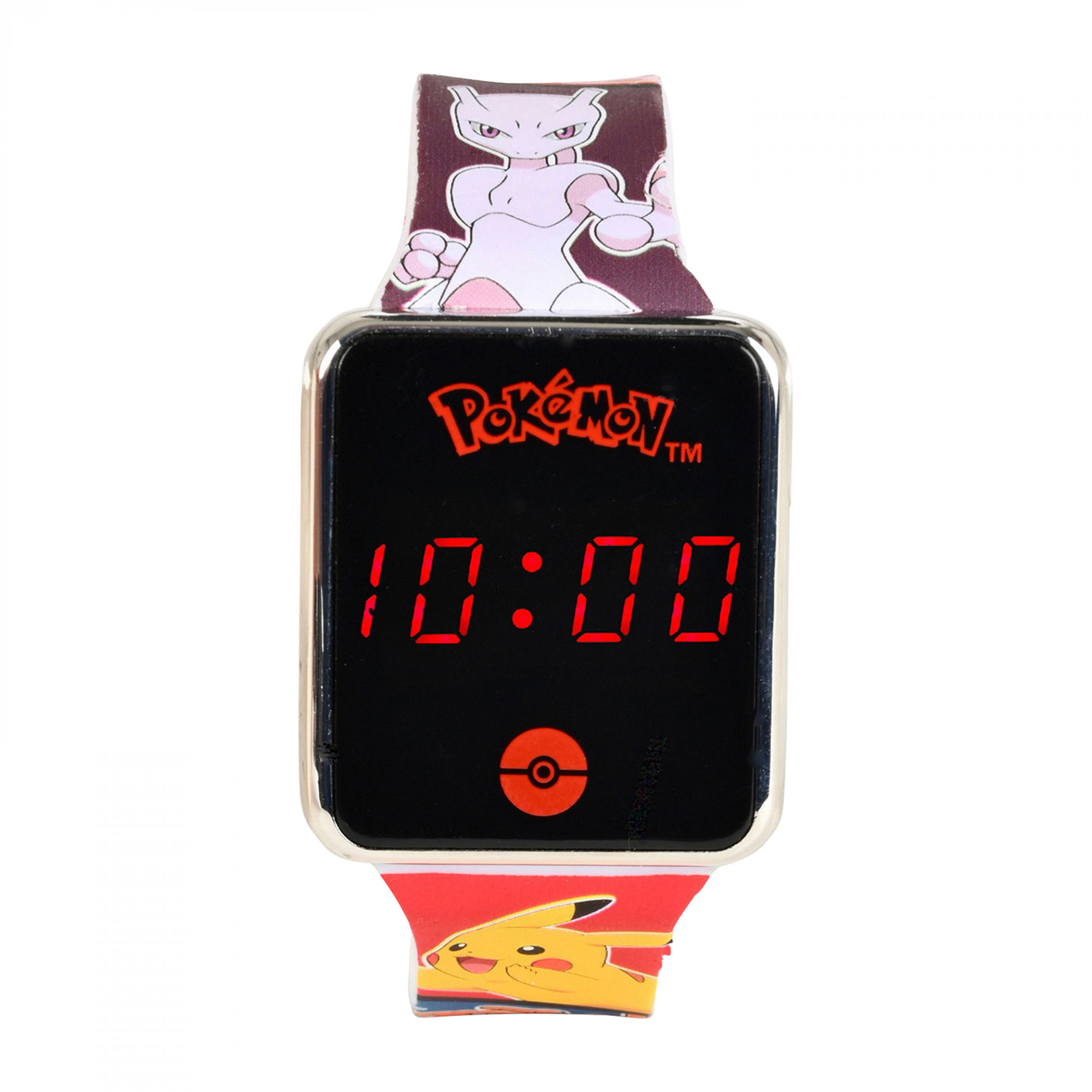 Pokemon Gen 1 Classics Kid's Silicone Digital Watch, Multi-Color