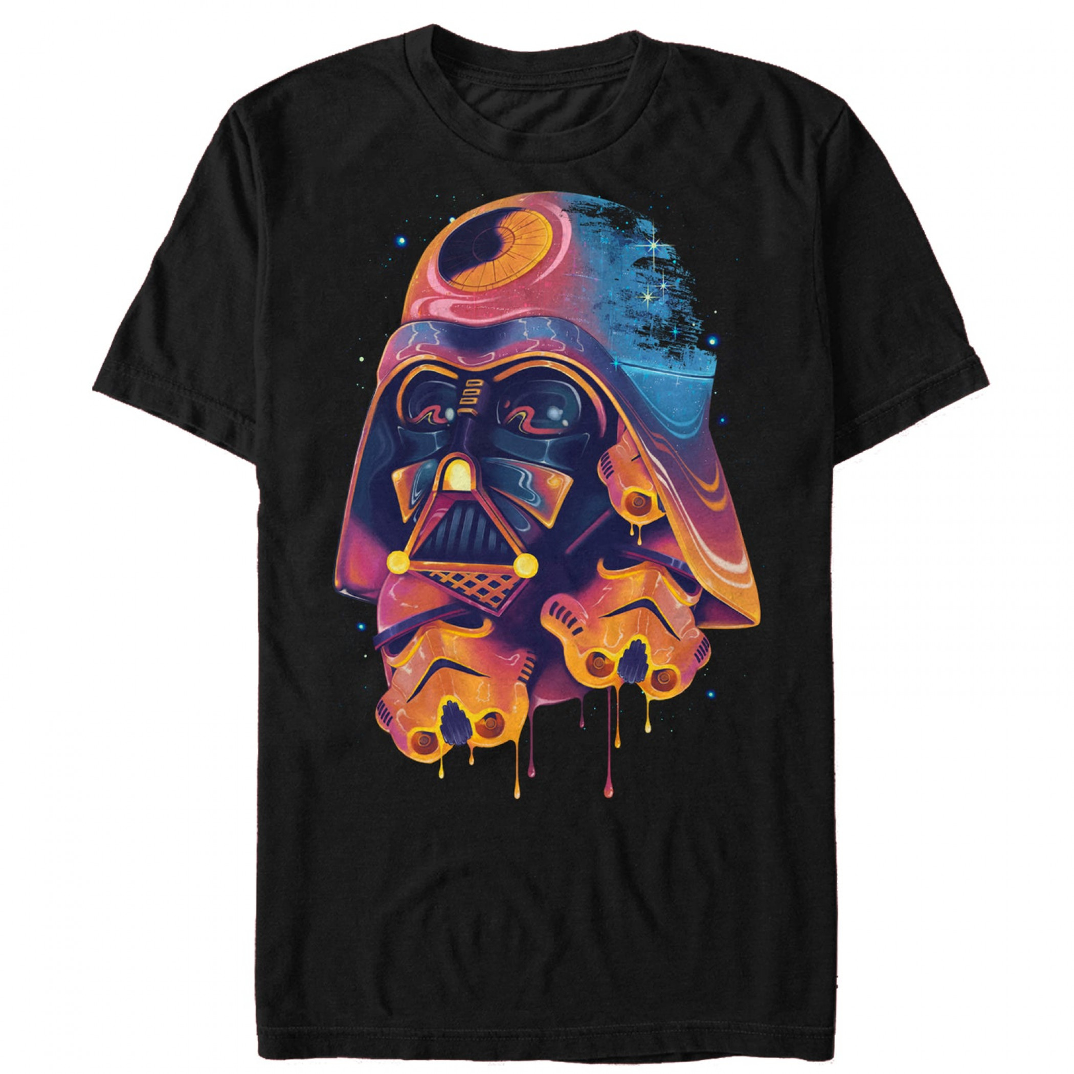 Star Wars Darth Vader Empire Paint Drip T-Shirt, Black