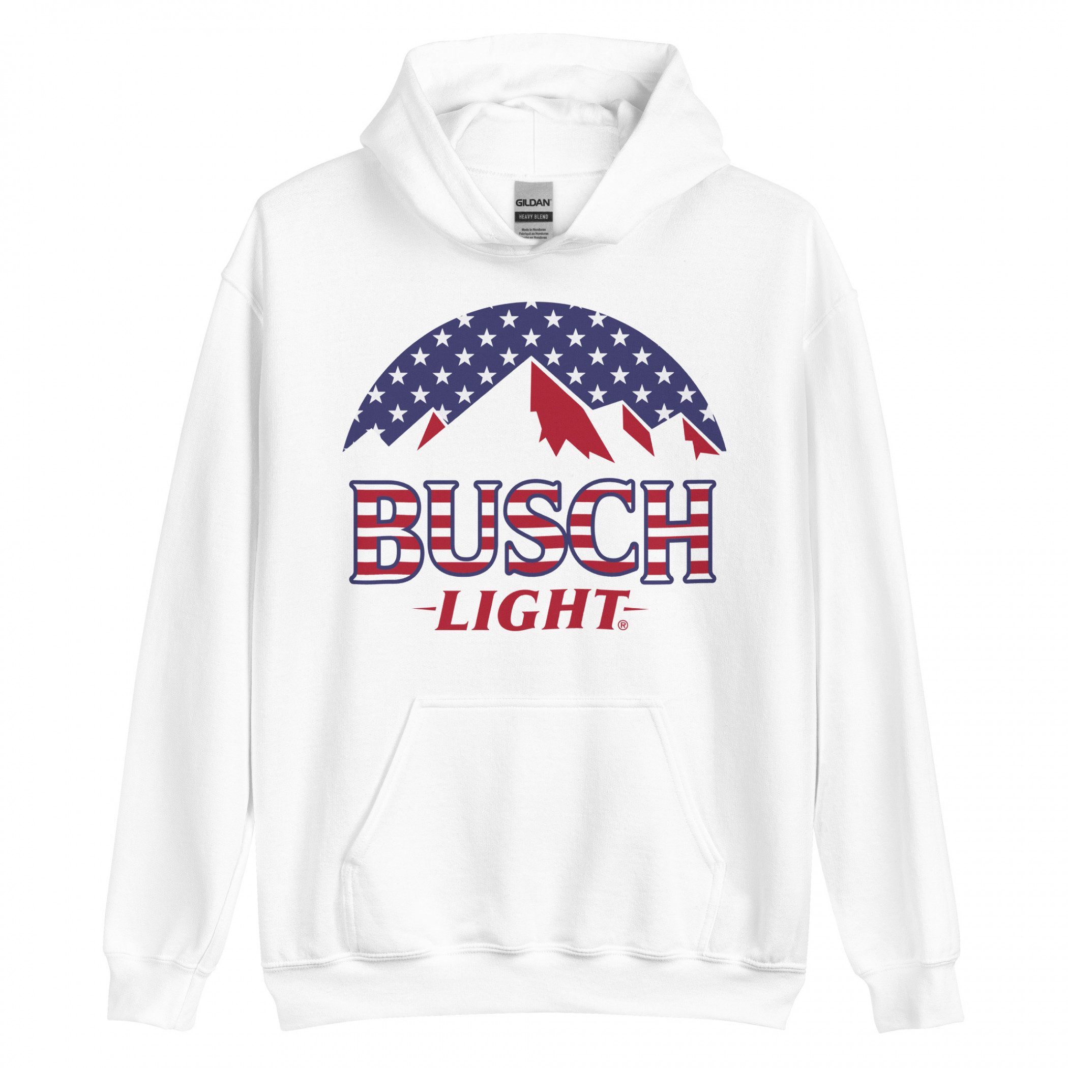 Busch Light Stars and Stripes American Flag Hoodie