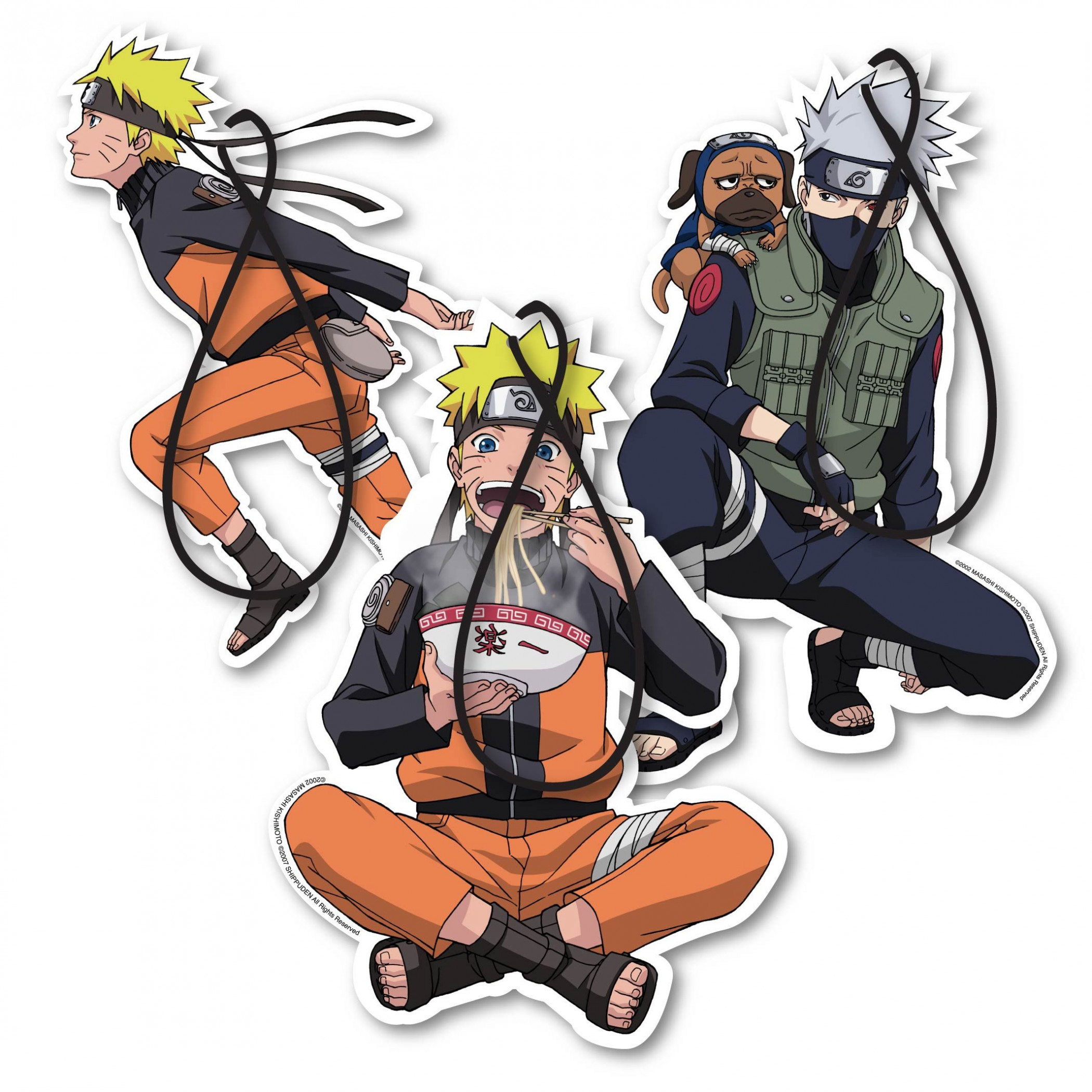 Naruto Shippuden 3-Pack Multi Scent Air Fresheners, Multi-Color