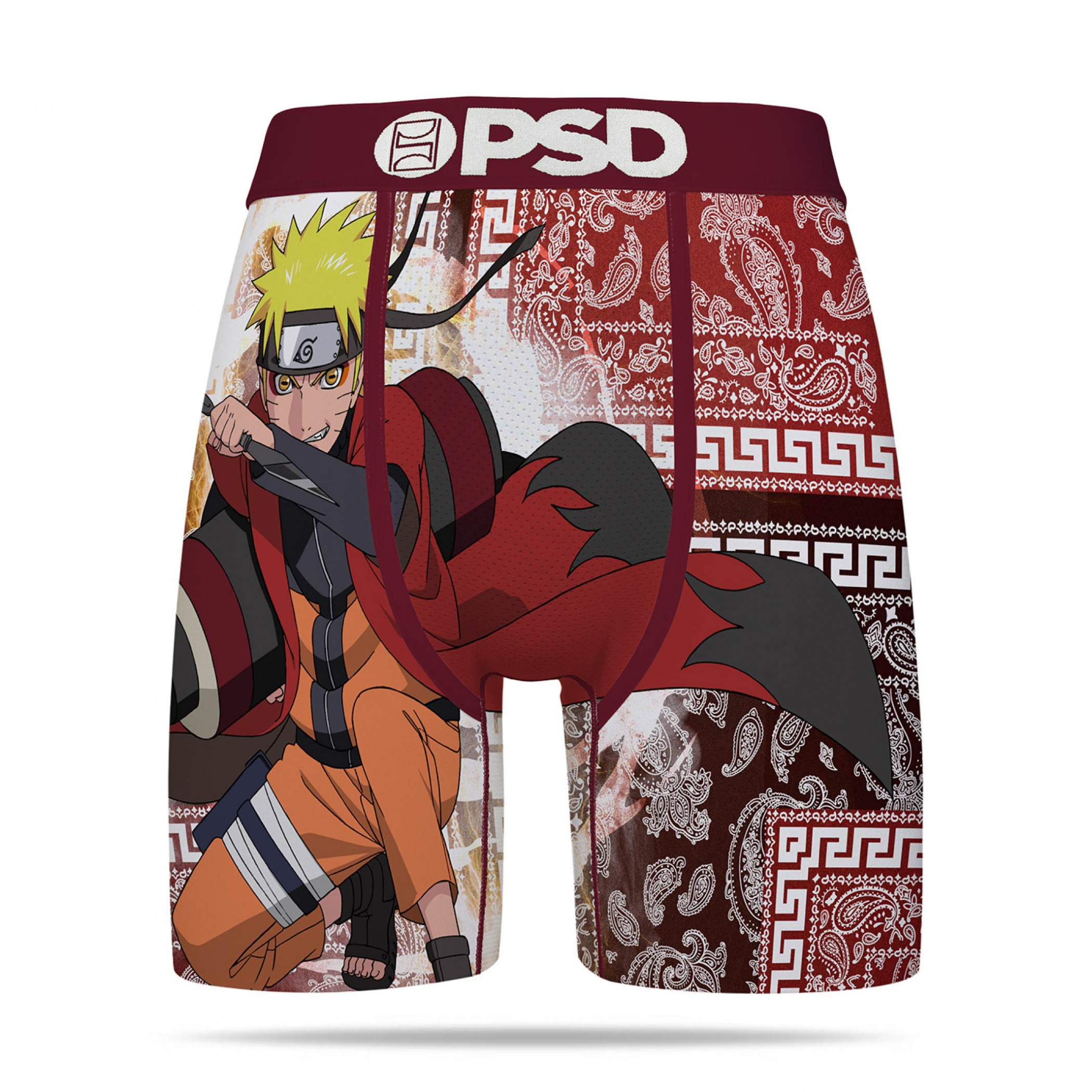 Naruto Uzumaki Karama Men's PSD Boxer Briefs, Red