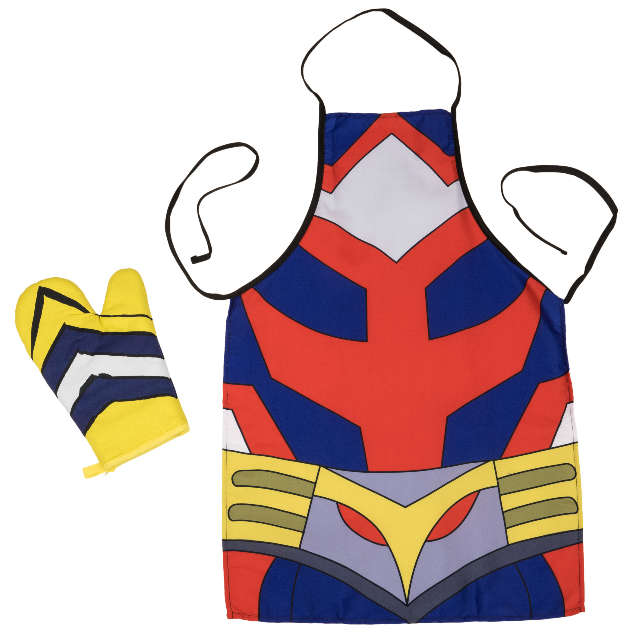 My Hero Academia All Might Cooking Apron and Oven Mitt Set, Multi-Color