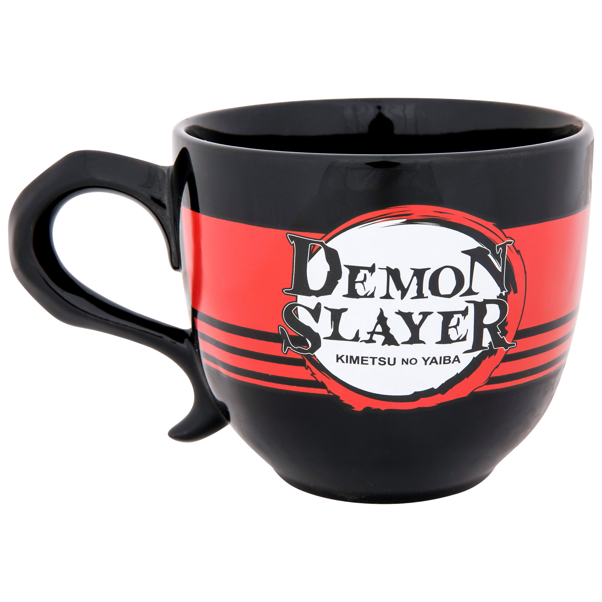 Demon Slayer Logo Ceramic Cappuccino Mug, Black