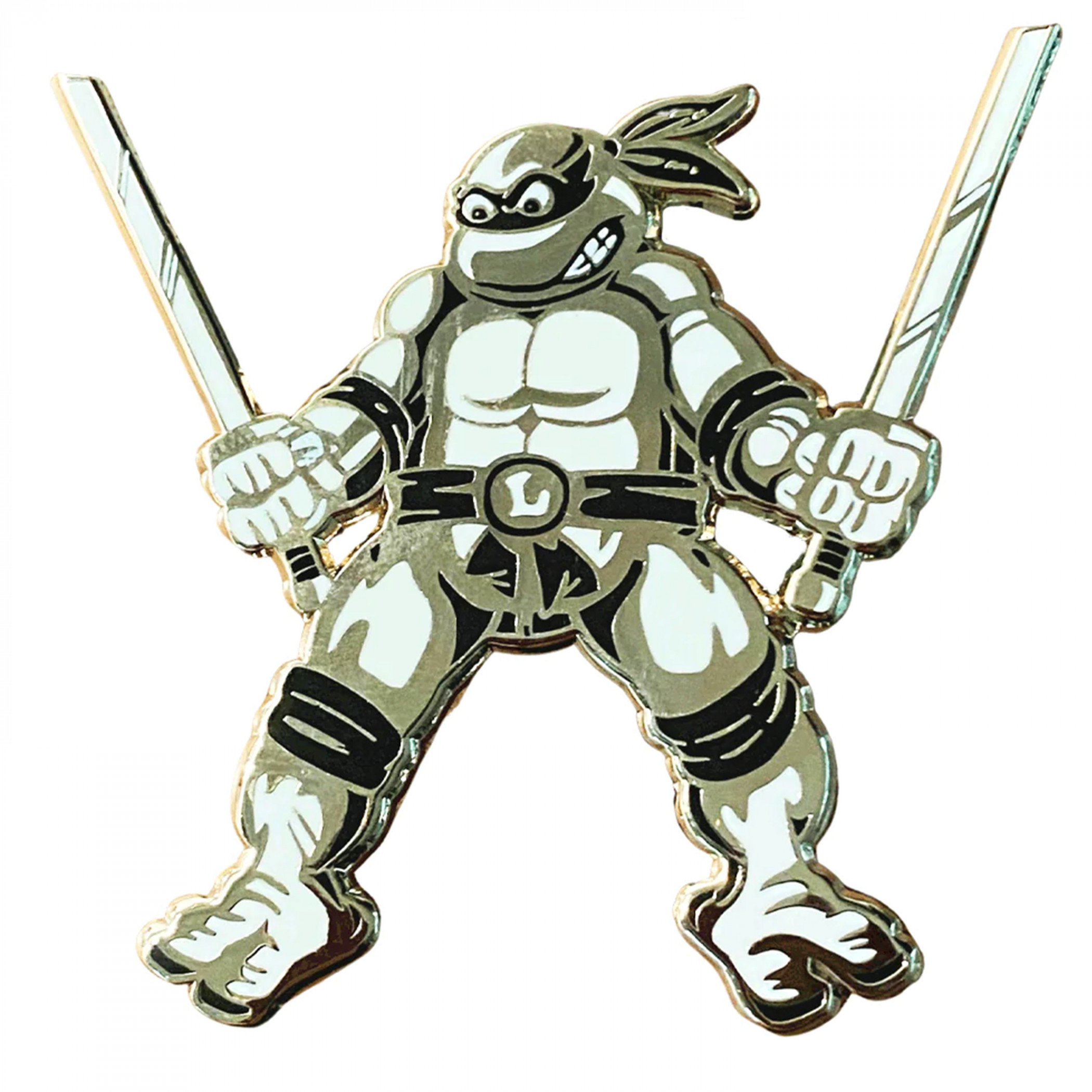 Teenage Mutant Ninja Turtles ZMS 10th Anniversary Leonardo Enamel Pin, Silver