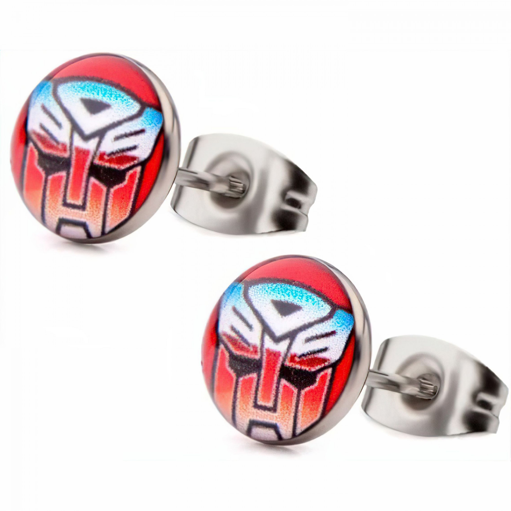Transformers Autobot Symbol Stud Earrings, Red