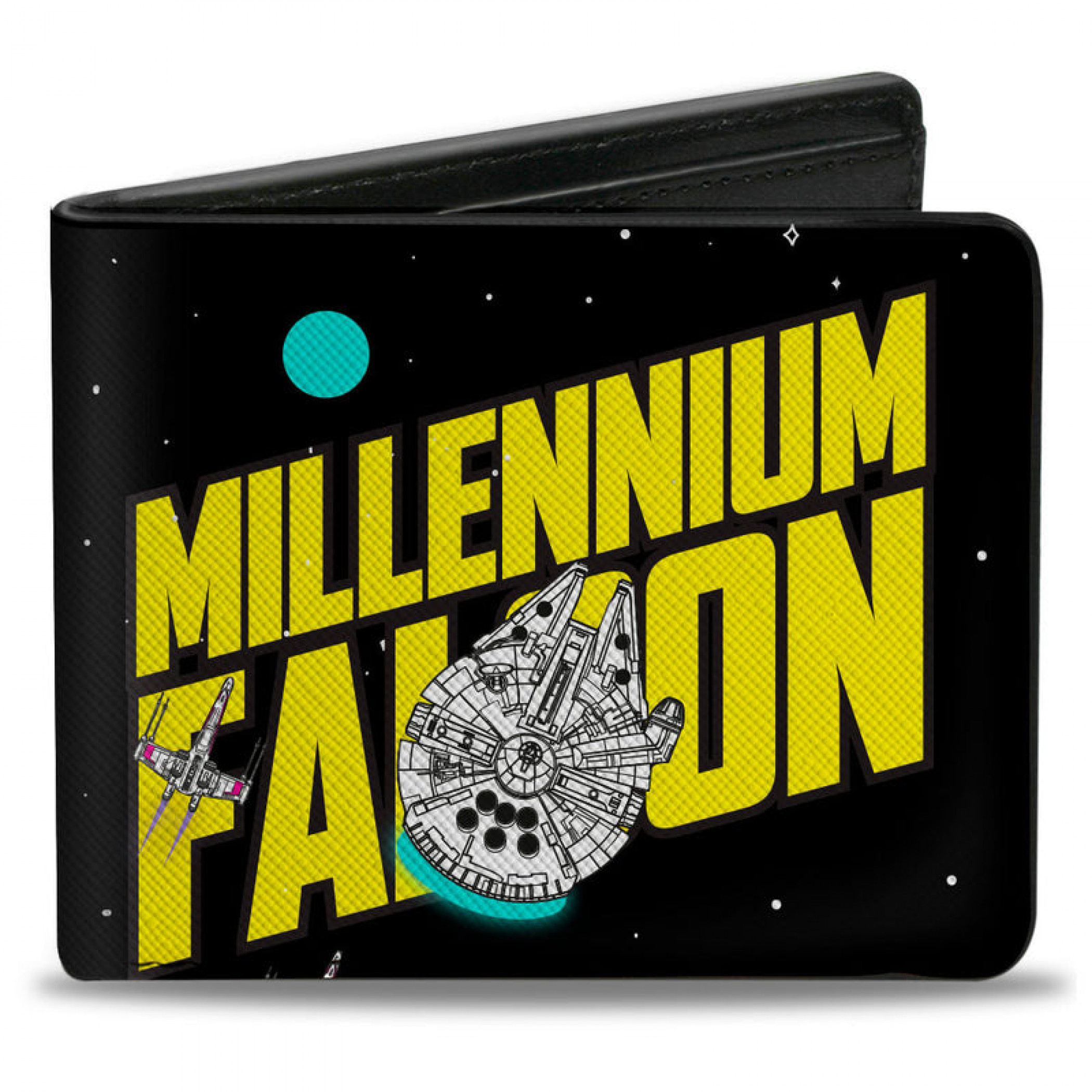 Star Wars Millennium Falcon Retro Design Bi-Fold Wallet, Black