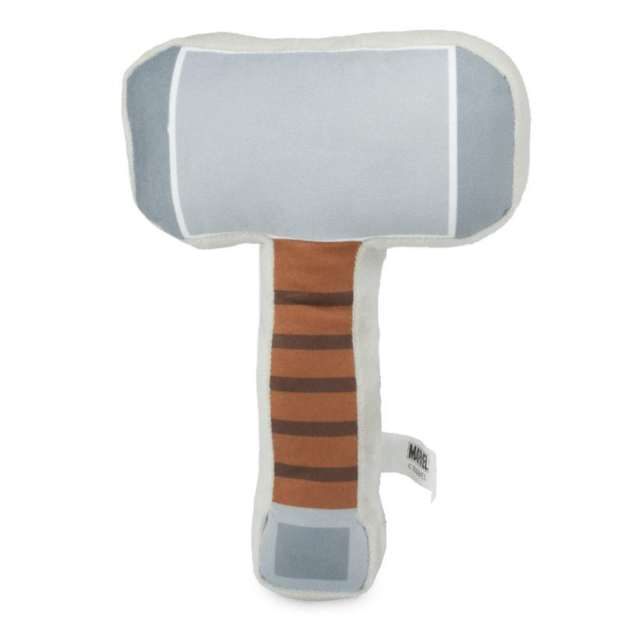 Marvel Comics Thor's Hammer Mjolnir Shaped Plush Squeaky Dog Toy, Multi-Color