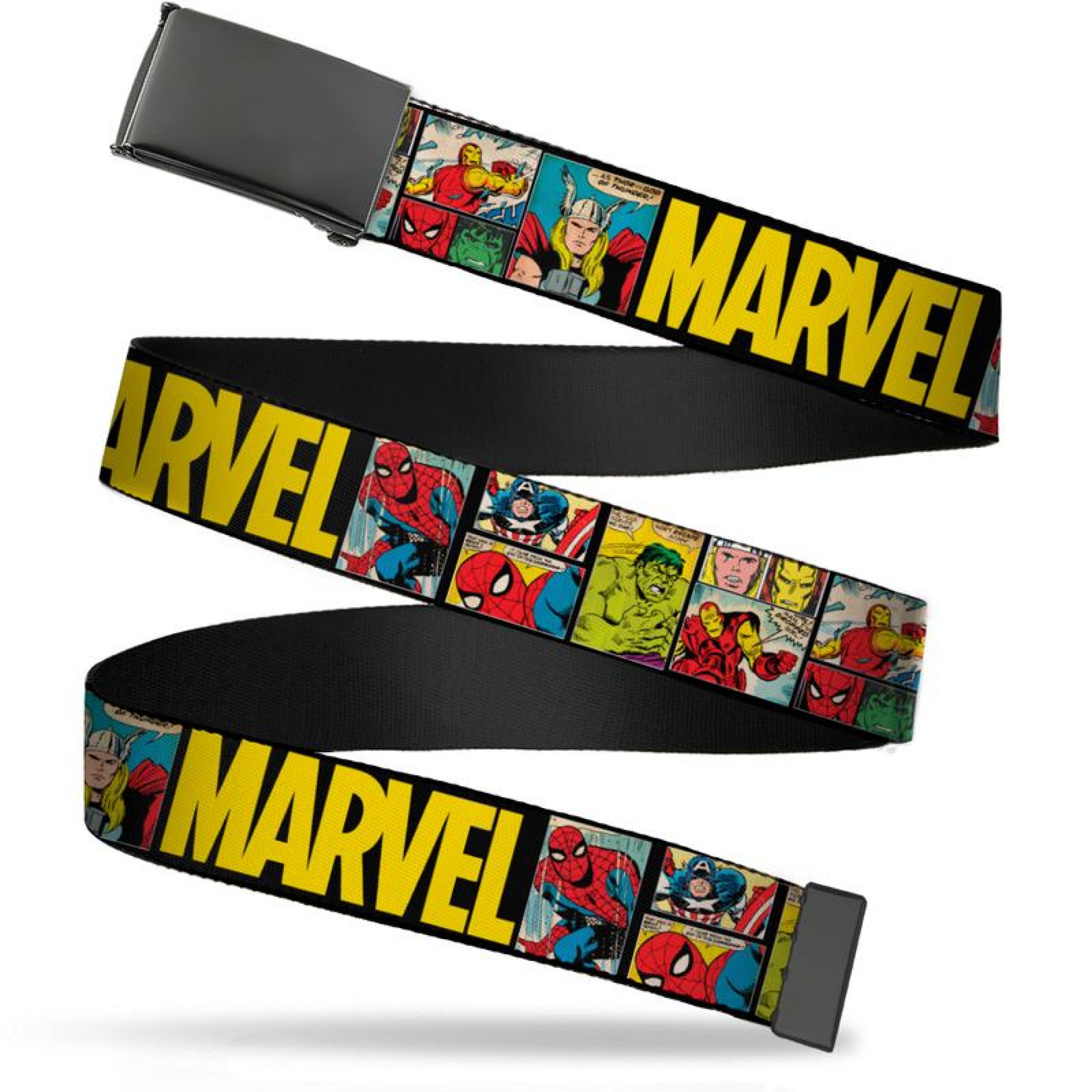 Marvel Retro Comic Panels Adult Web Belt, Purple
