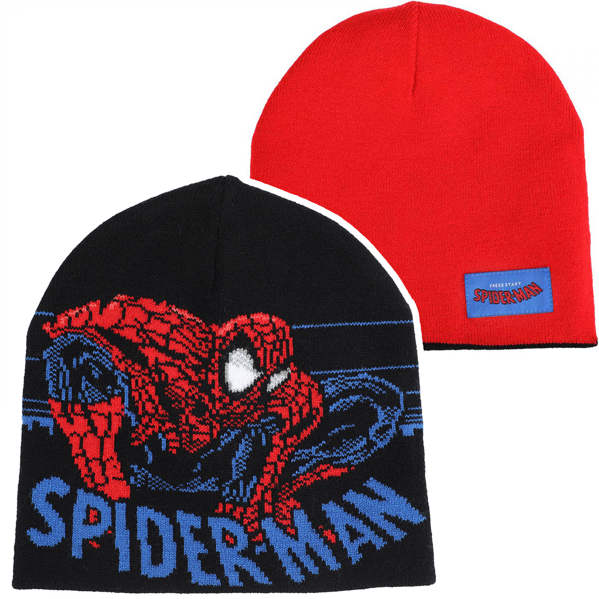 Spider-Man Reversible Jacquard Skull Cap Beanie, Multi-Color