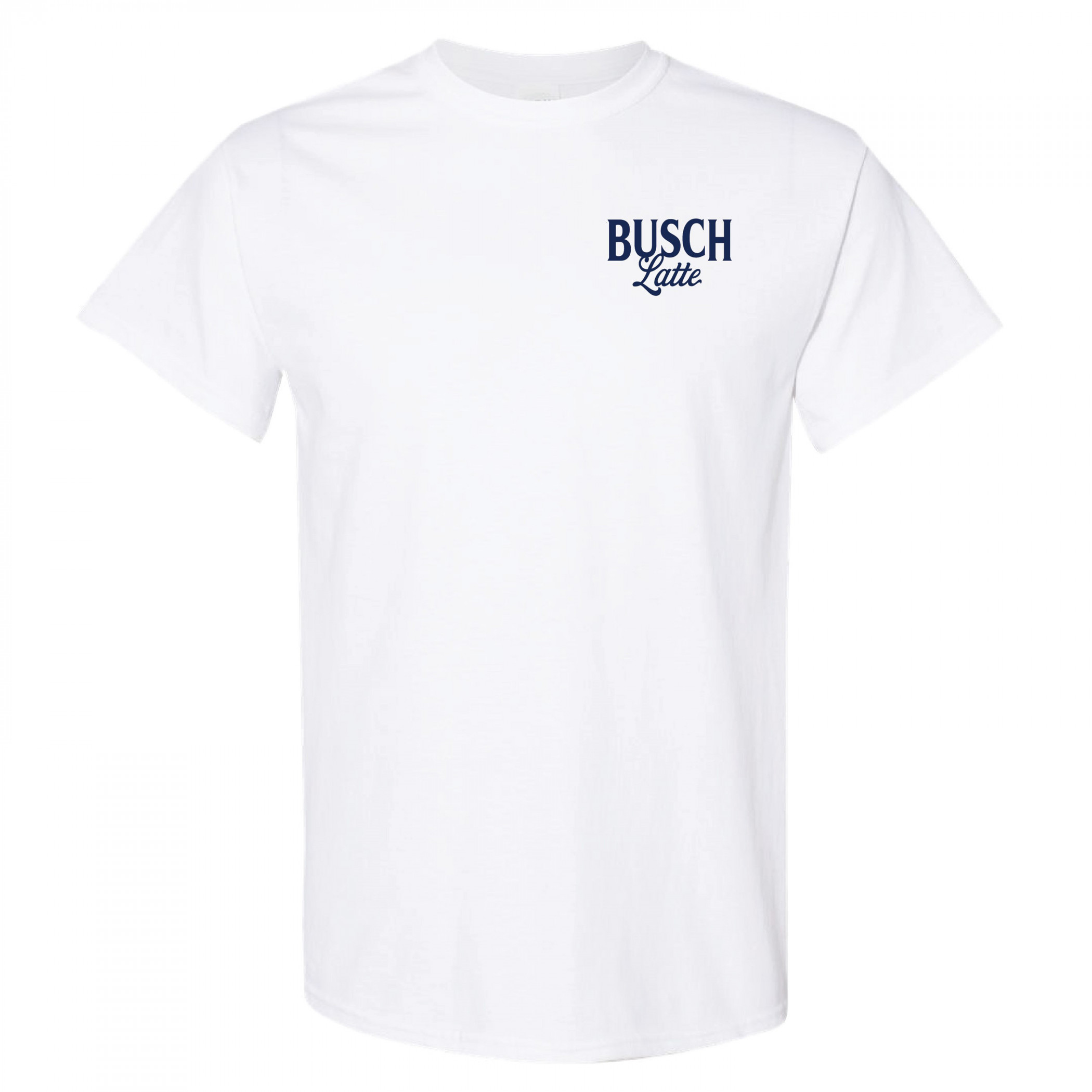 Busch Latte Bad Day To Be a Can White Front and Back Print T-Shirt