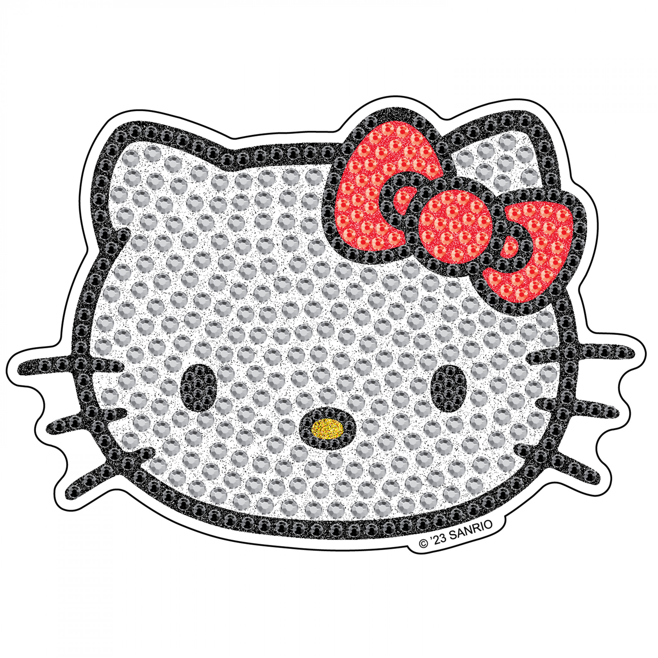 Hello Kitty Full Bling Aluminum Car Decal, Multi-Color
