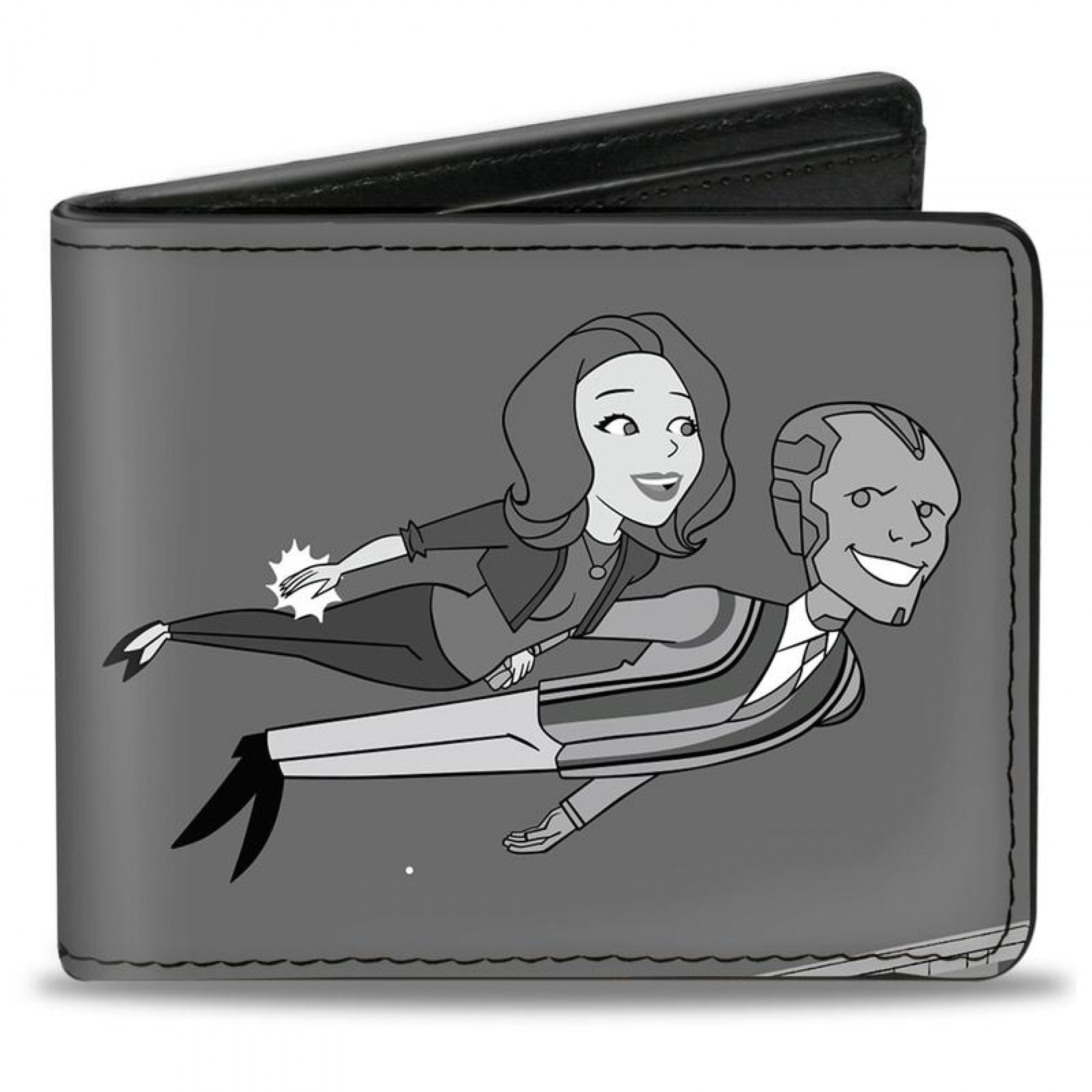 Marvel Studios WandaVision Series Scarlet and Vision Flying Wallet Bi-Fold, Multi-Color