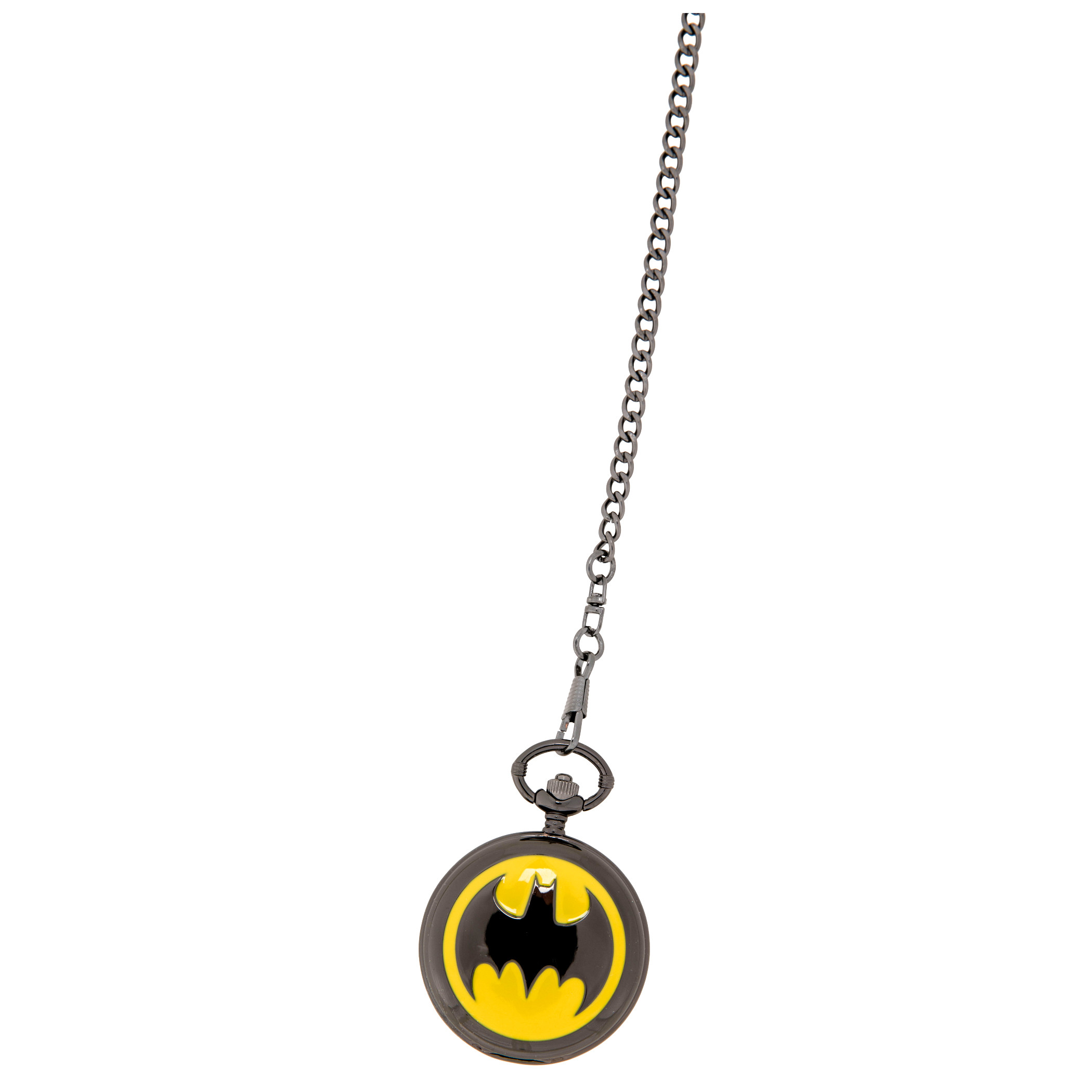 Batman Logo Cover Pocket Watch, Black