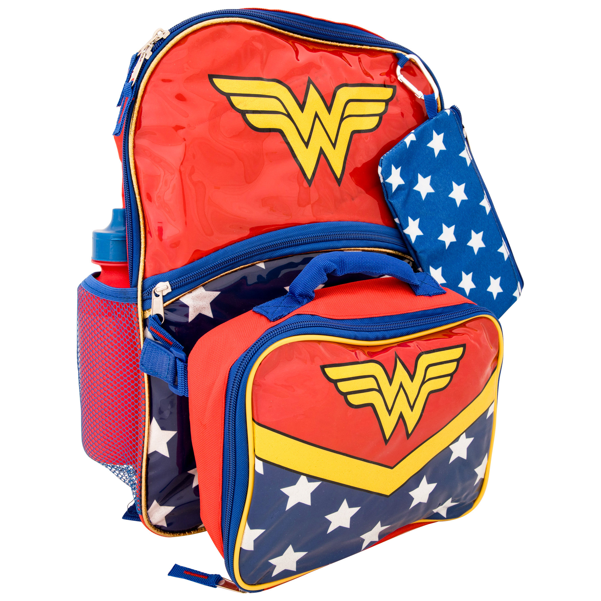 Wonder Woman 5-Piece 16' Backpack Set, Multi-Color