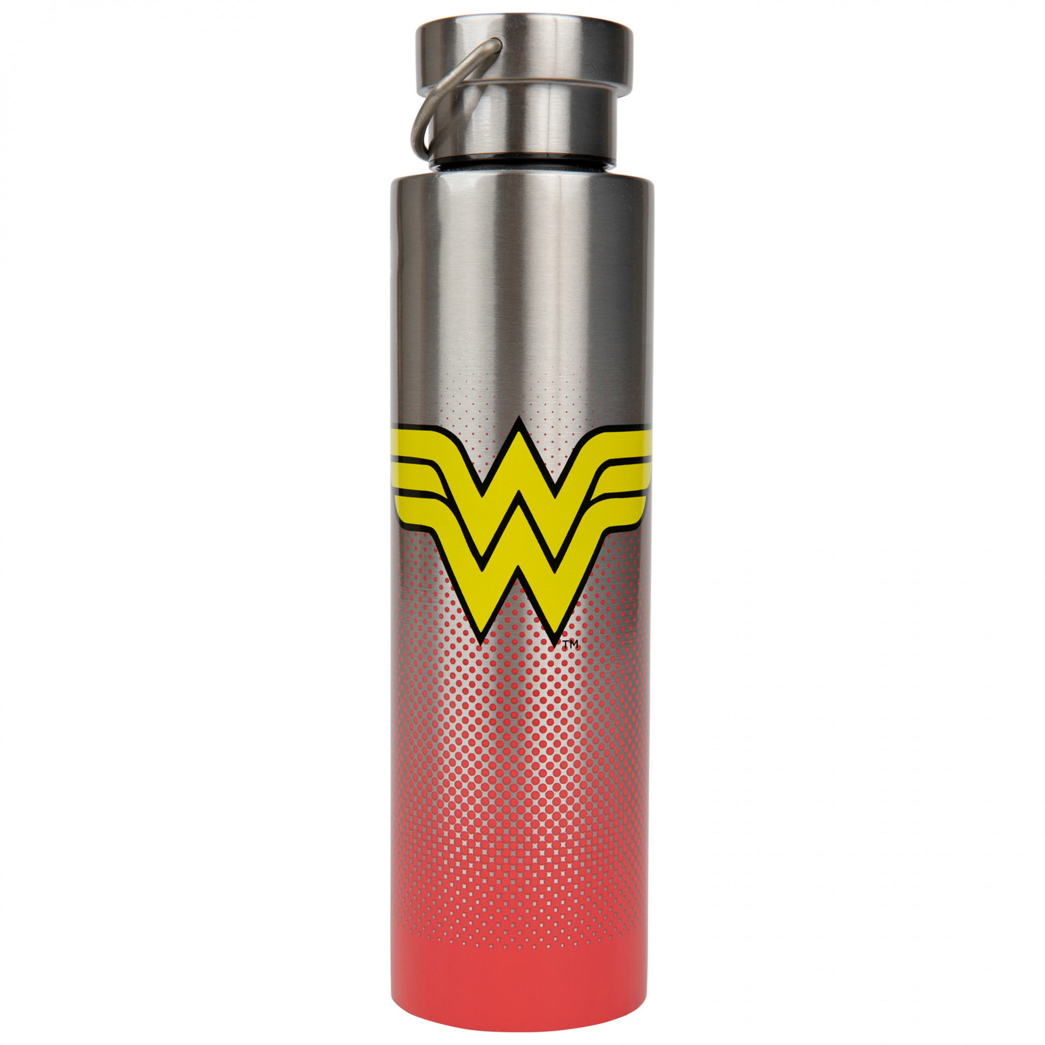 DC Comics Wonder Woman Symbol 24oz Stainless Steel Water Bottle, Multi-Color