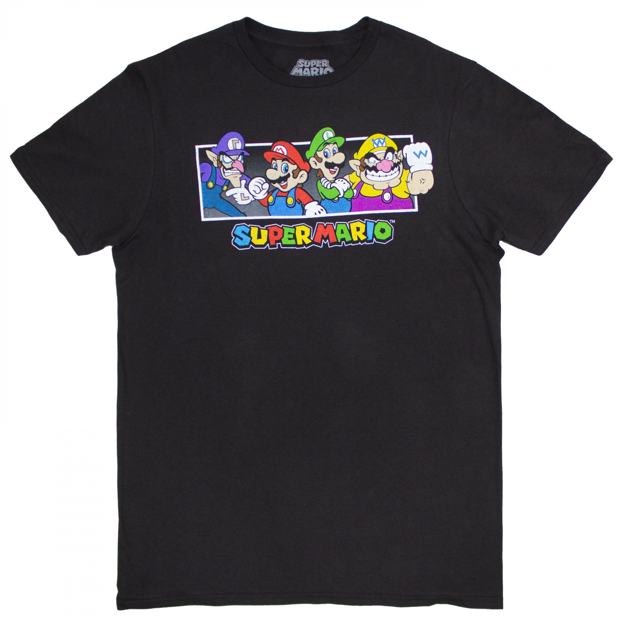 Super Mario Nintendo Players Retro T-Shirt, Black