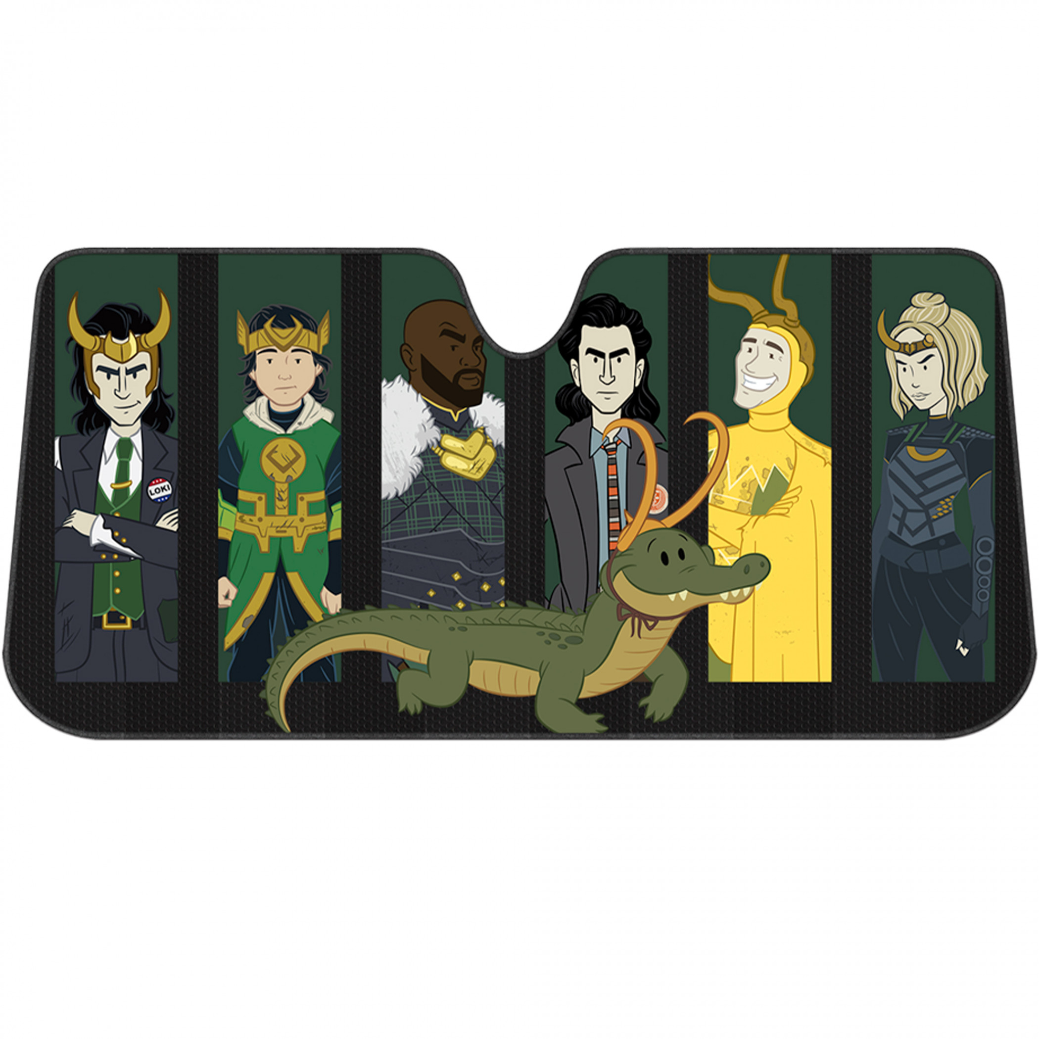 The Loki Variants Car Windshield Visor Sunshade, Multi-Color