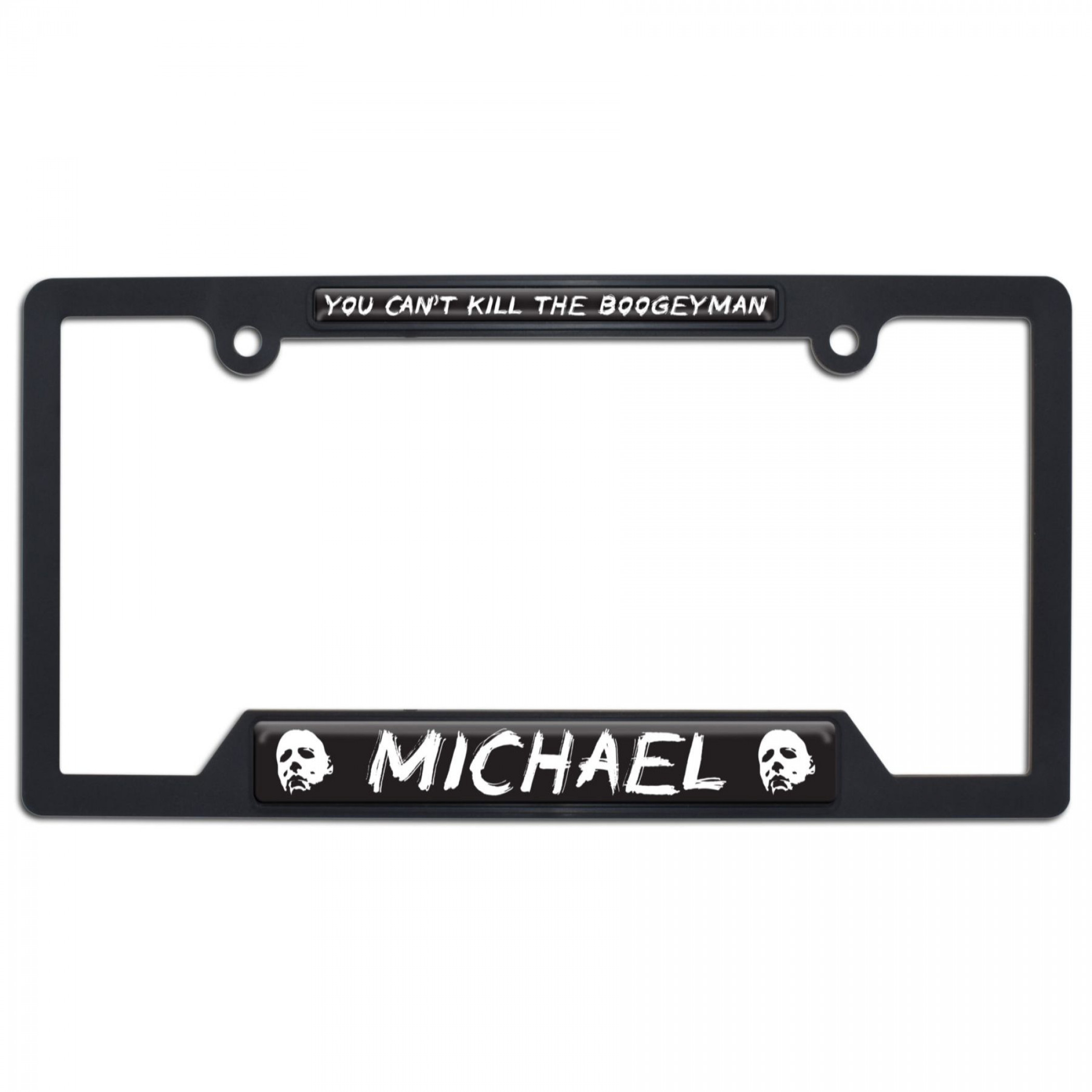 Halloween Michael Myers License Plate Frame by Elektroplate, Black