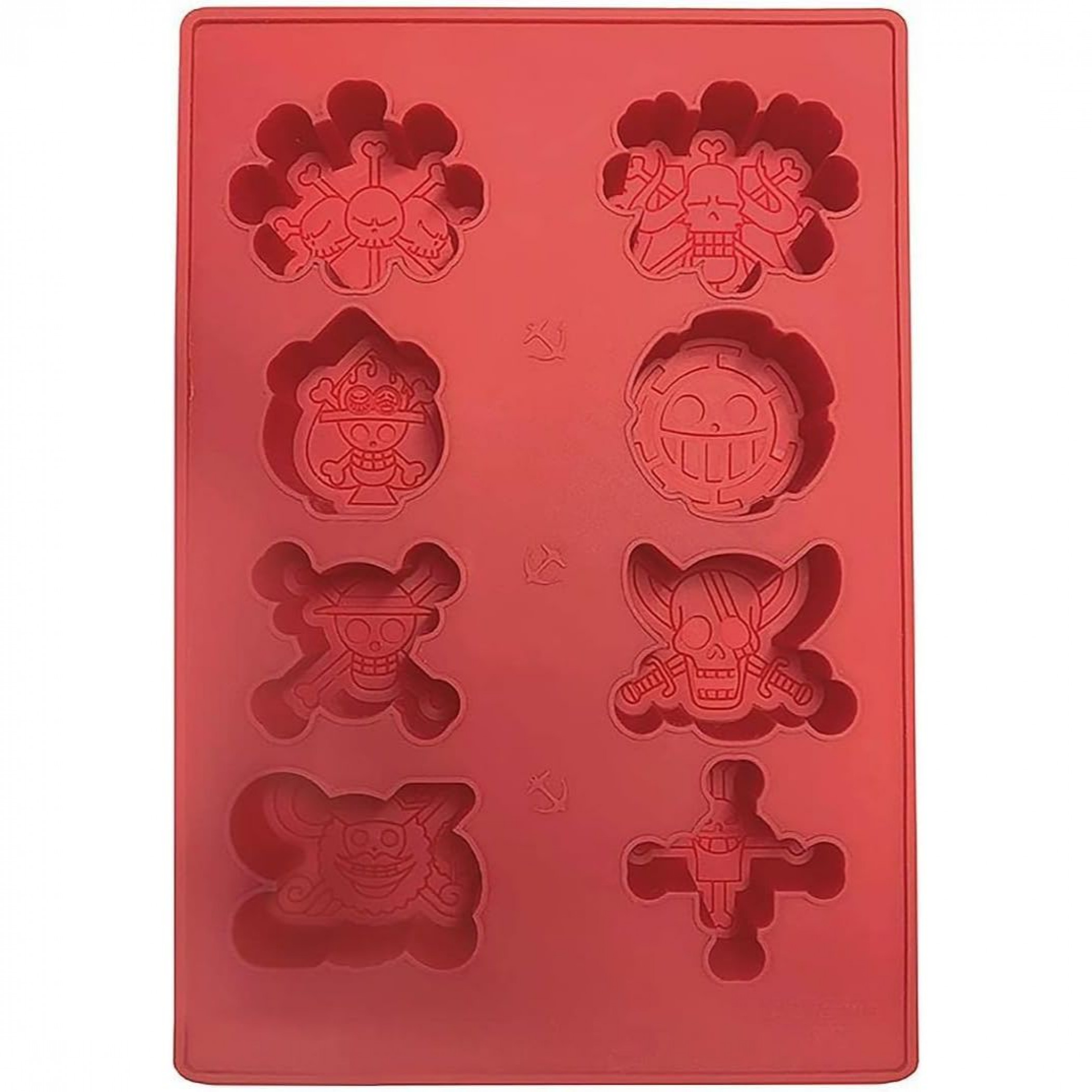 One Piece Skulls Ice Cube Mold, Red