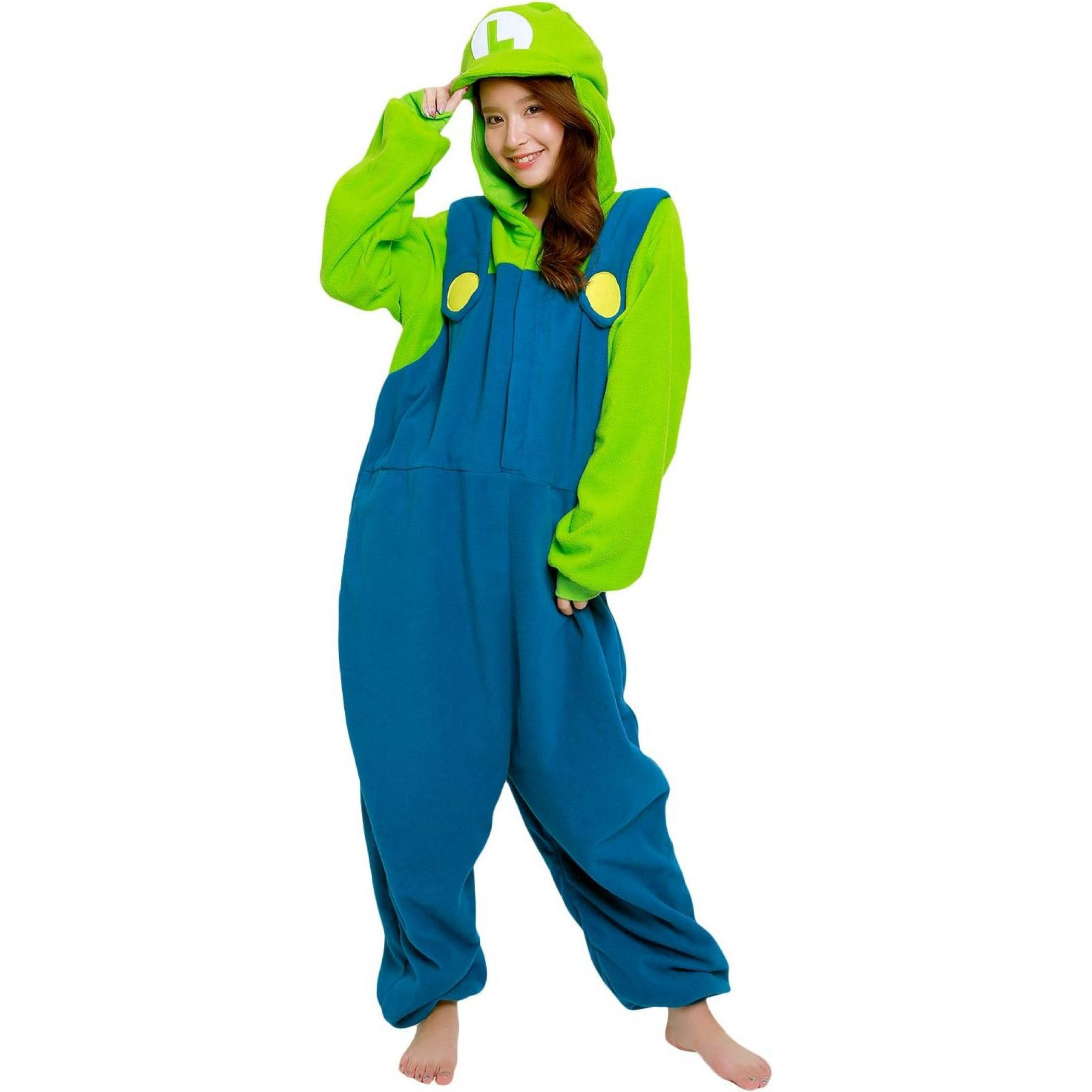 Super Mario Bros. Luigi Adult's Kigurumi, Green