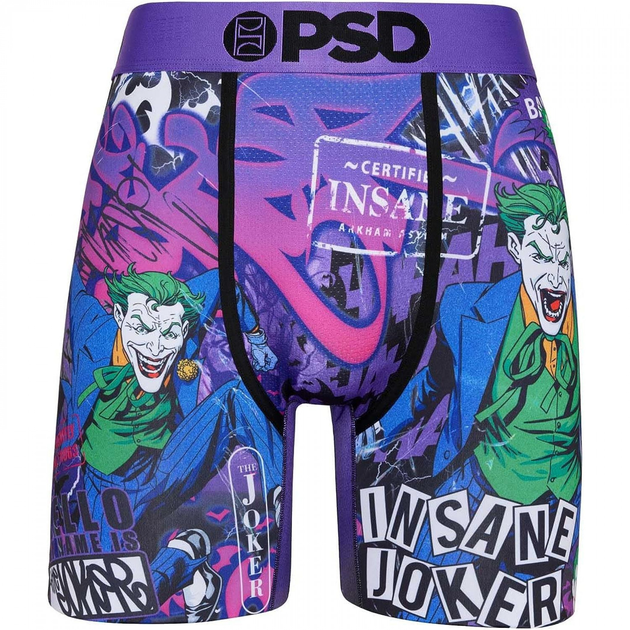 The Joker Certified Insane PSD Boxer Briefs, Purple