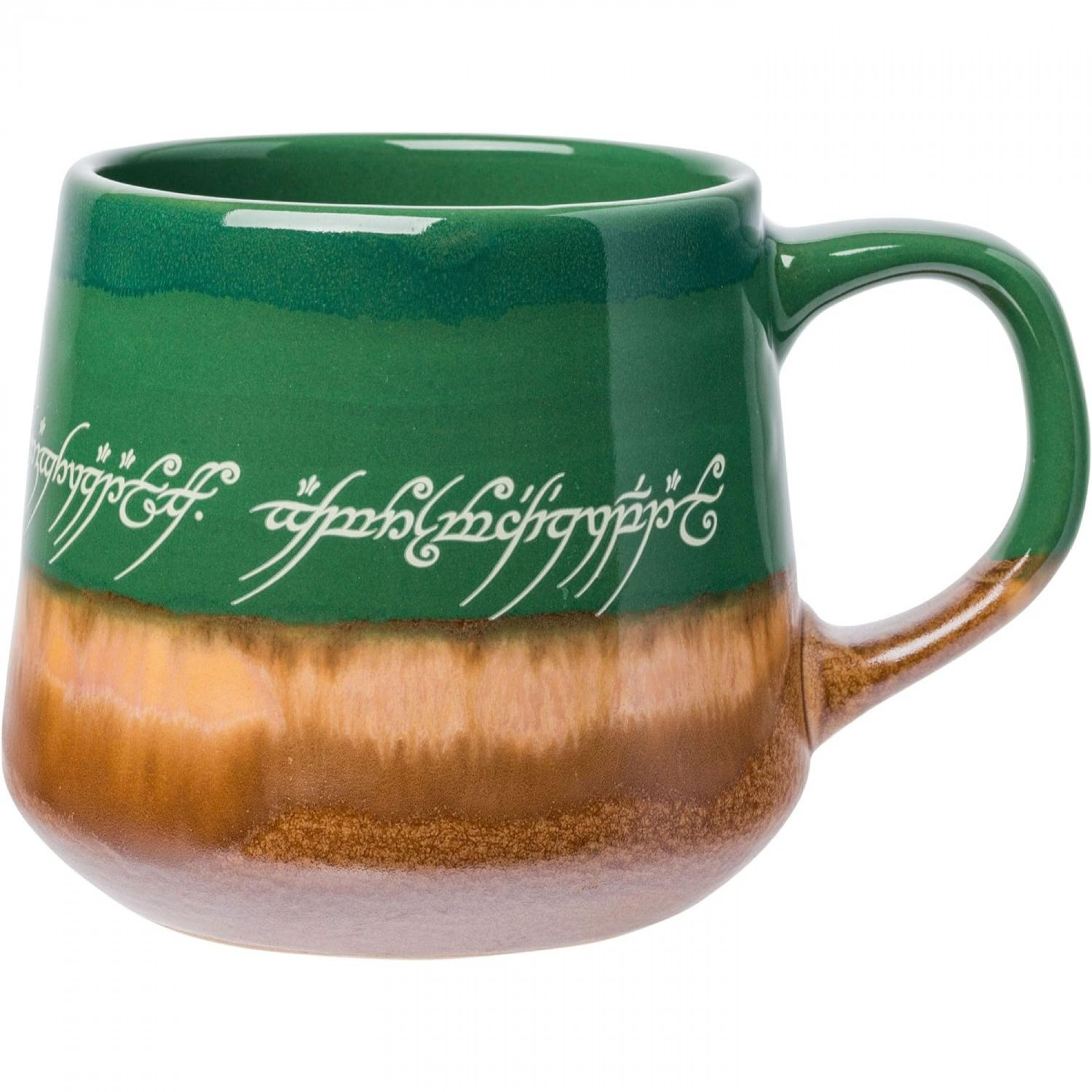 Lord of The Rings Elven Text High Gloss 18oz Tapered Pottery Mug, Multi-Color