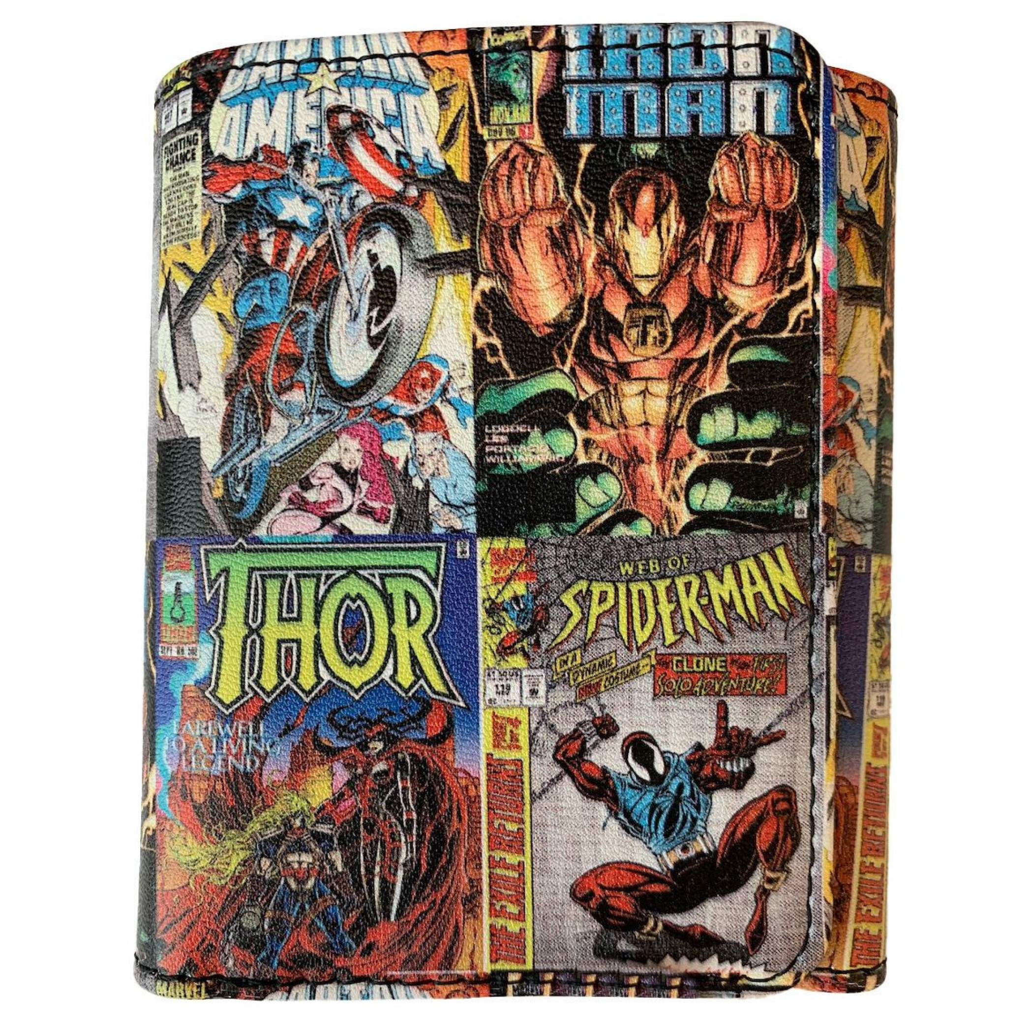 Marvel Classic Comic Covers Trifold Wallet, Multi-Color