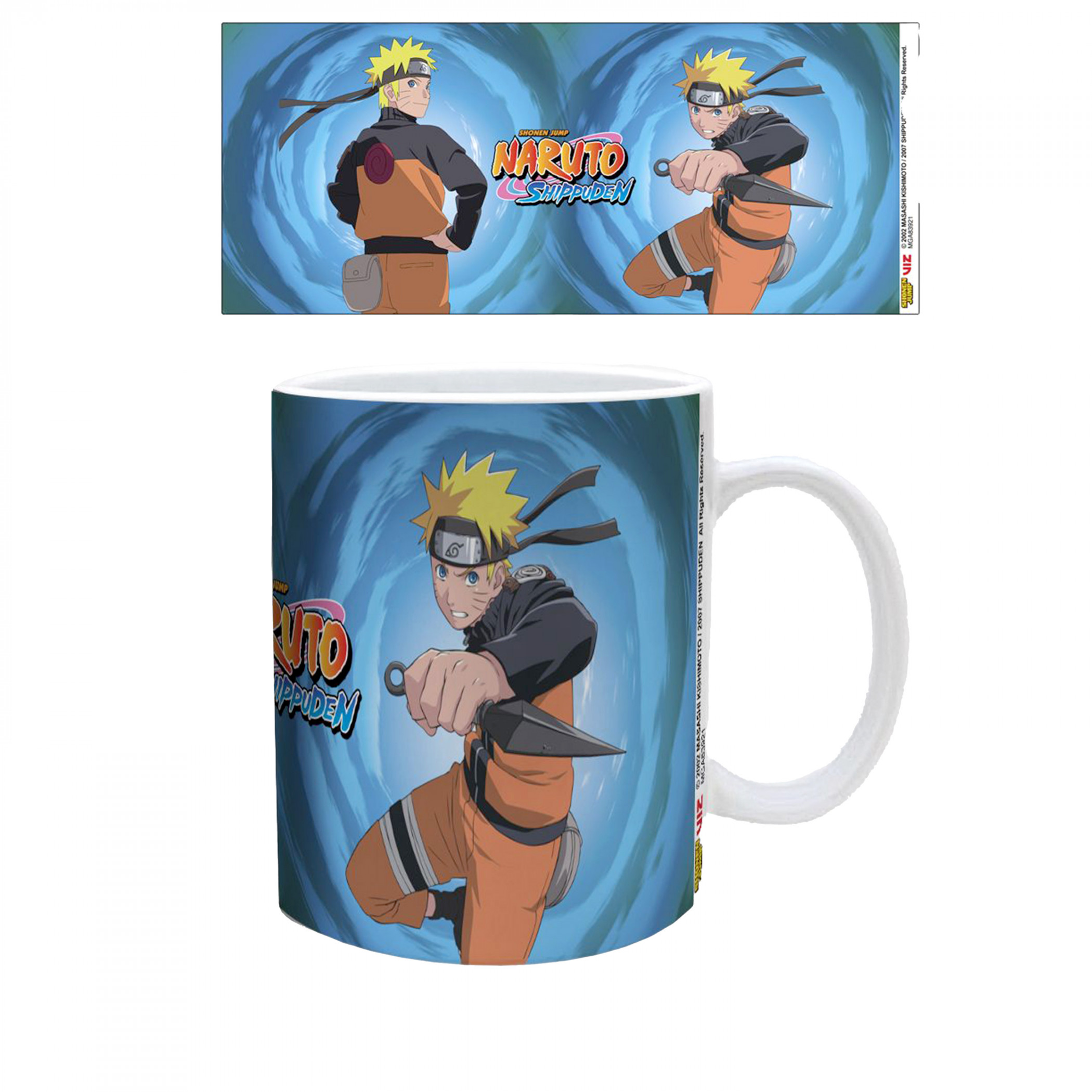Naruto Uzumaki Poses 11 oz. Ceramic Mug, Blue