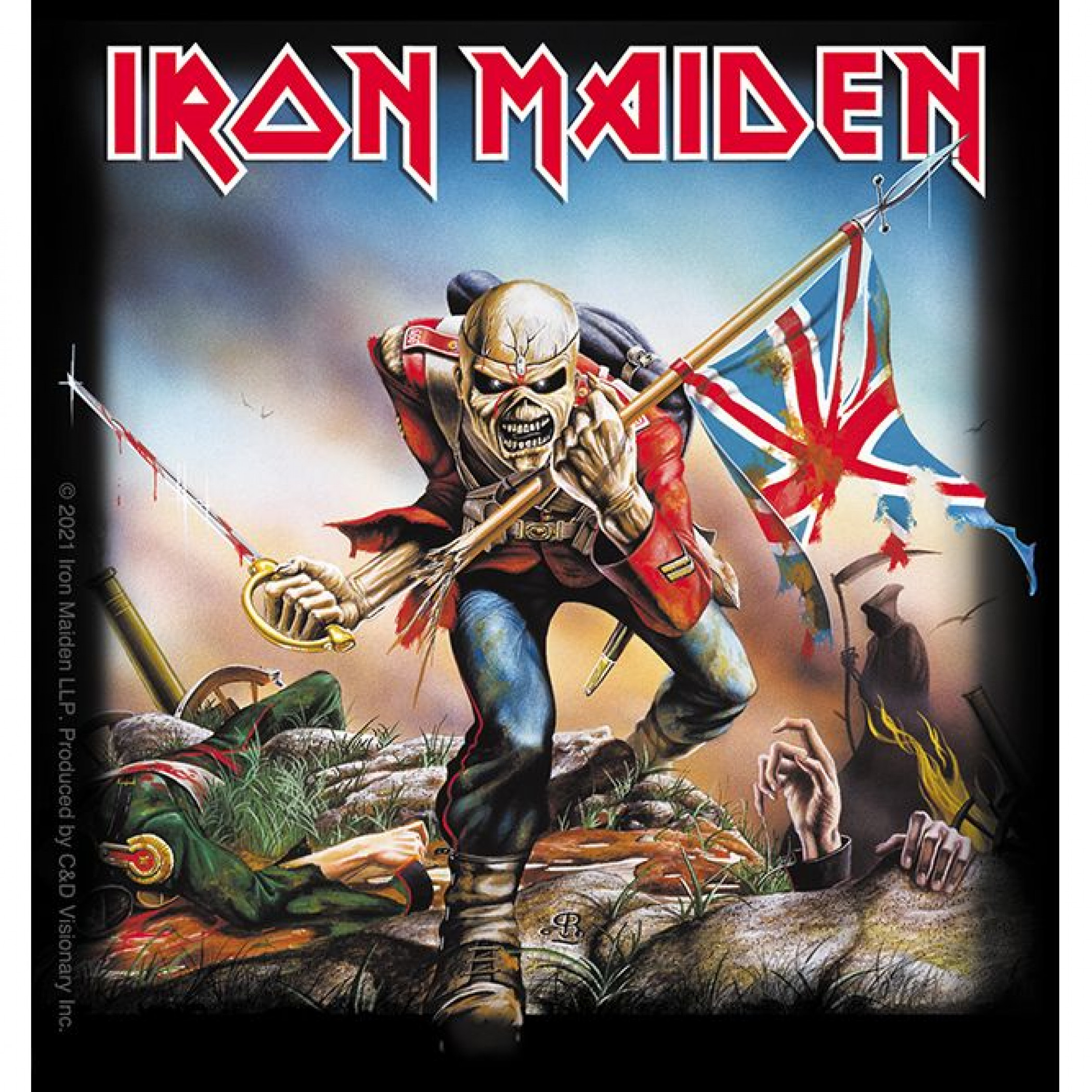 Iron Maiden Raising Hell 4'x4.25' Sticker