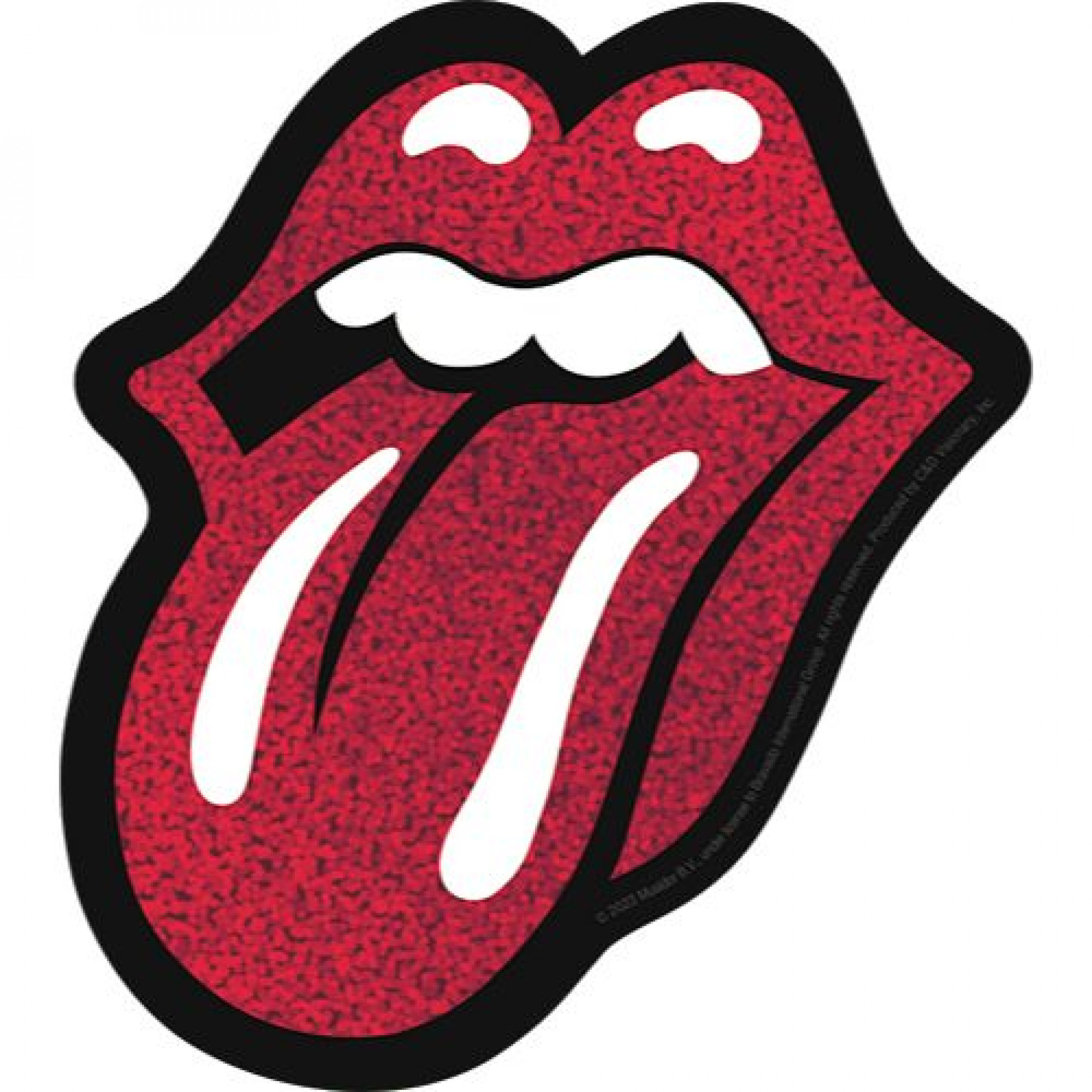 Rolling Stones Glitter Tongue Logo 4.5'x5' Sticker