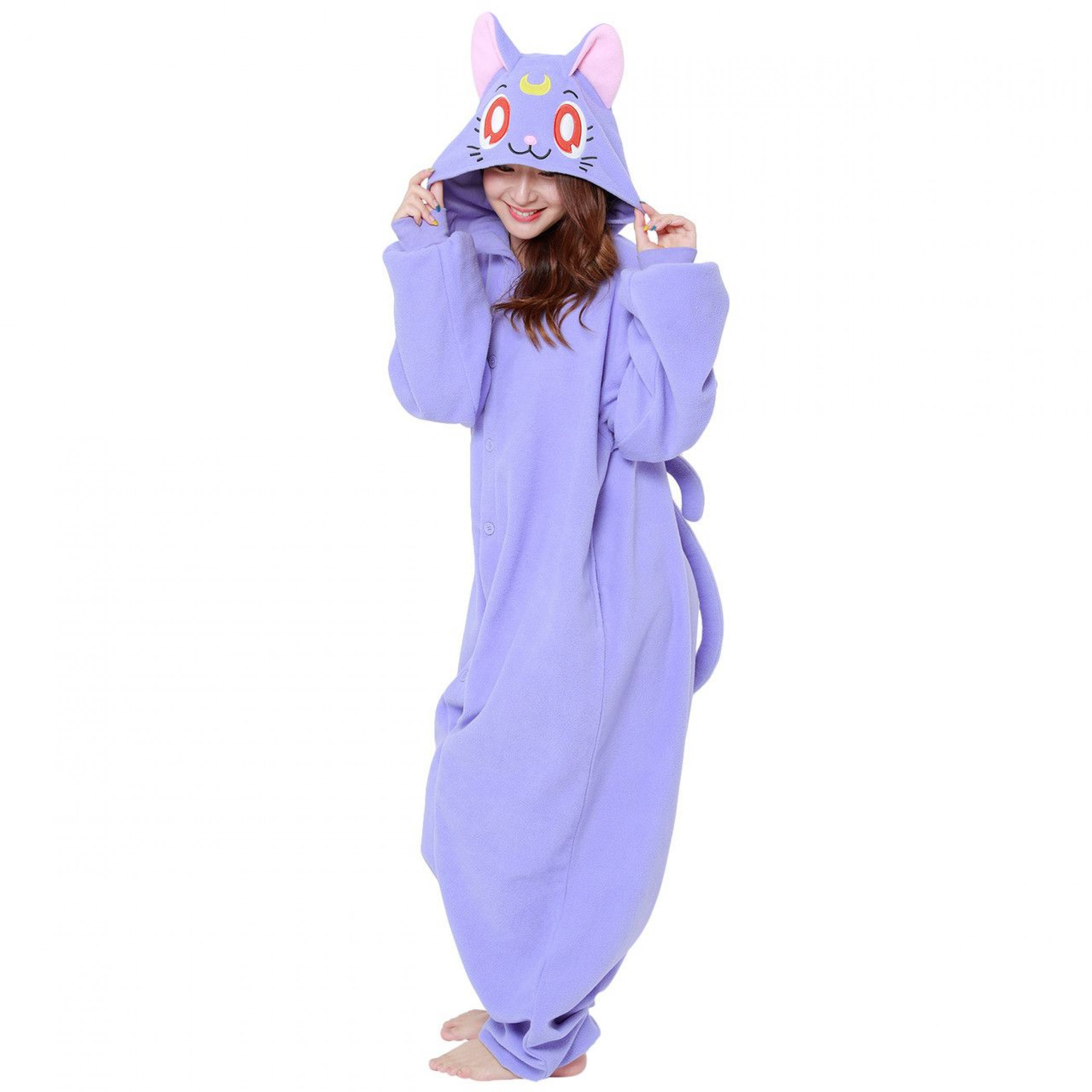 Sailor Moon Luna Adult's Kigurumi, Purple
