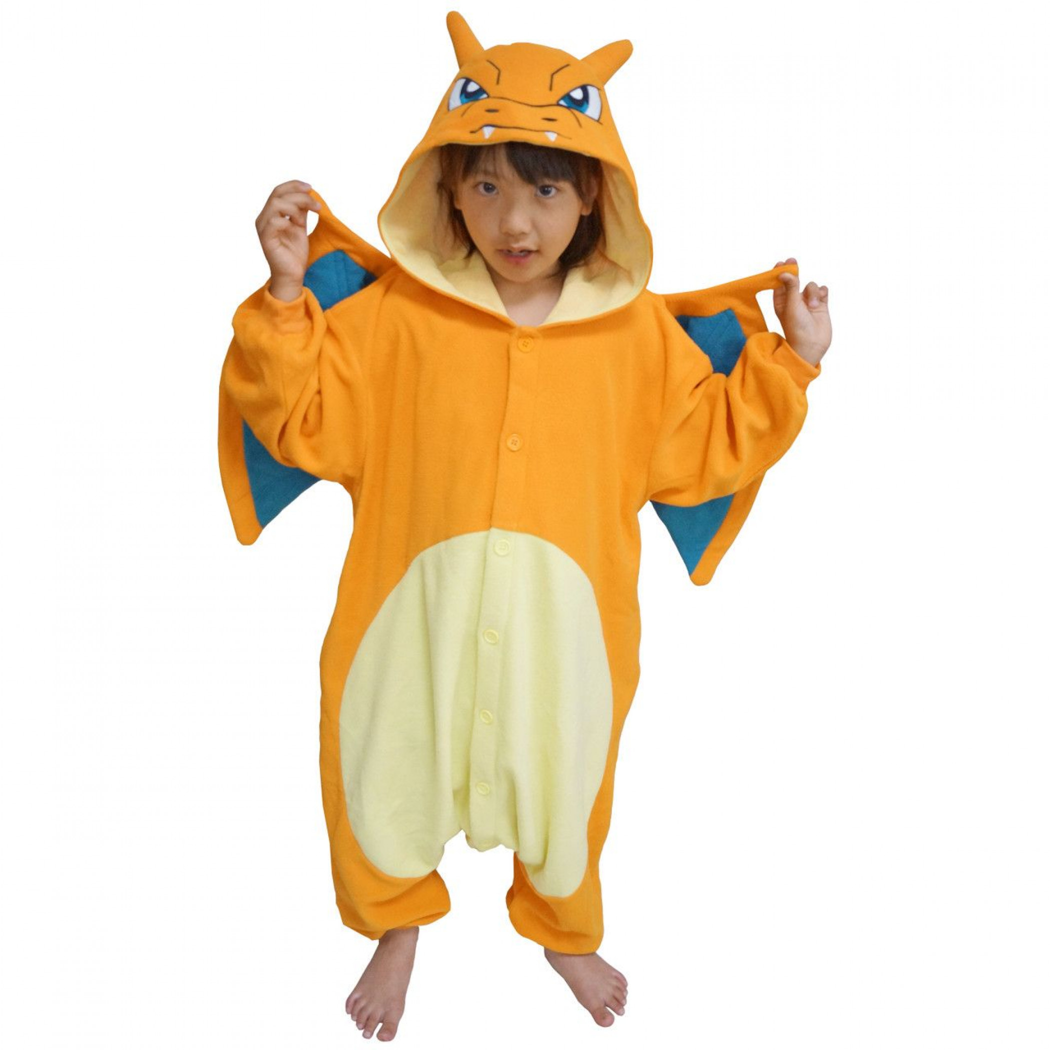 Pokemon Charizard Kids Kigurumi with Wings, Orange