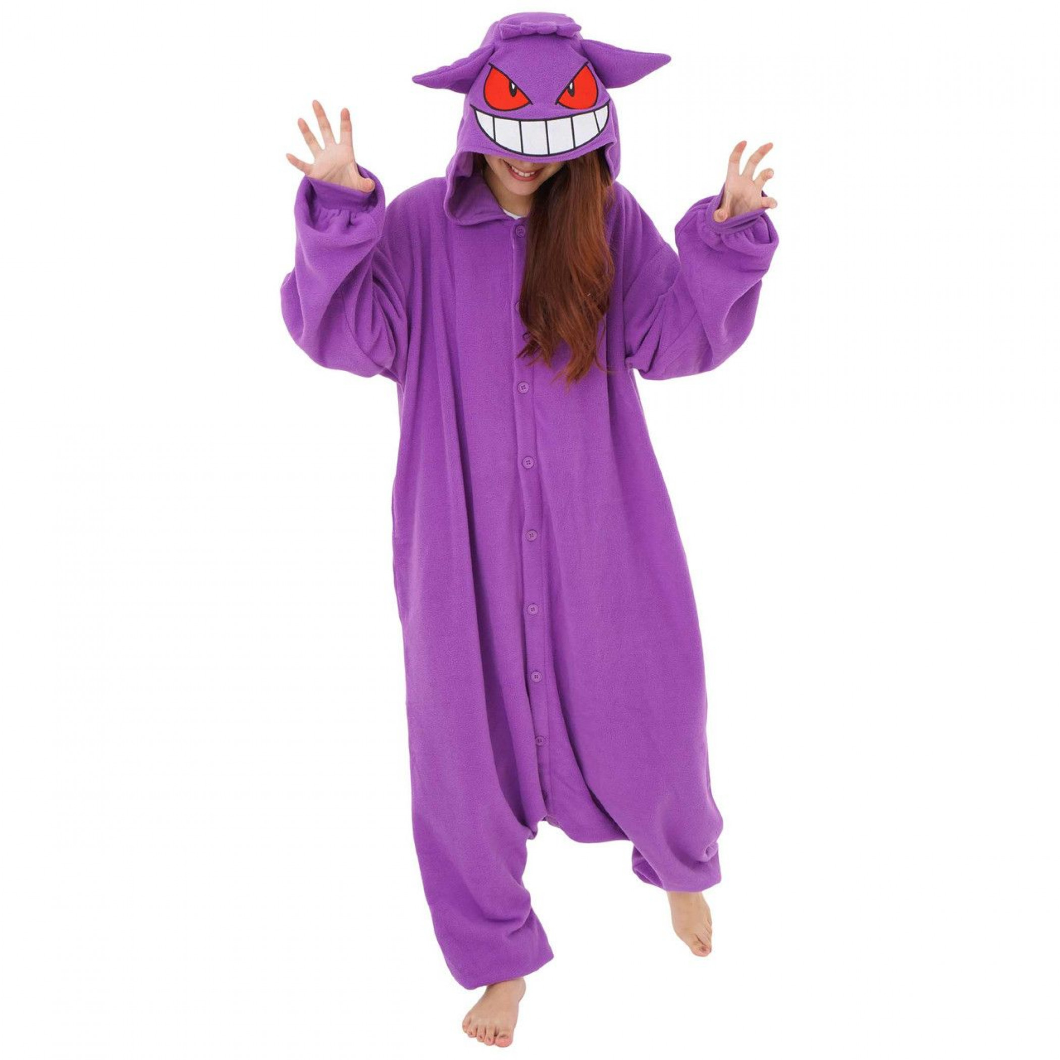Pokemon Gengar Adults' Summer Kigurumi, Purple