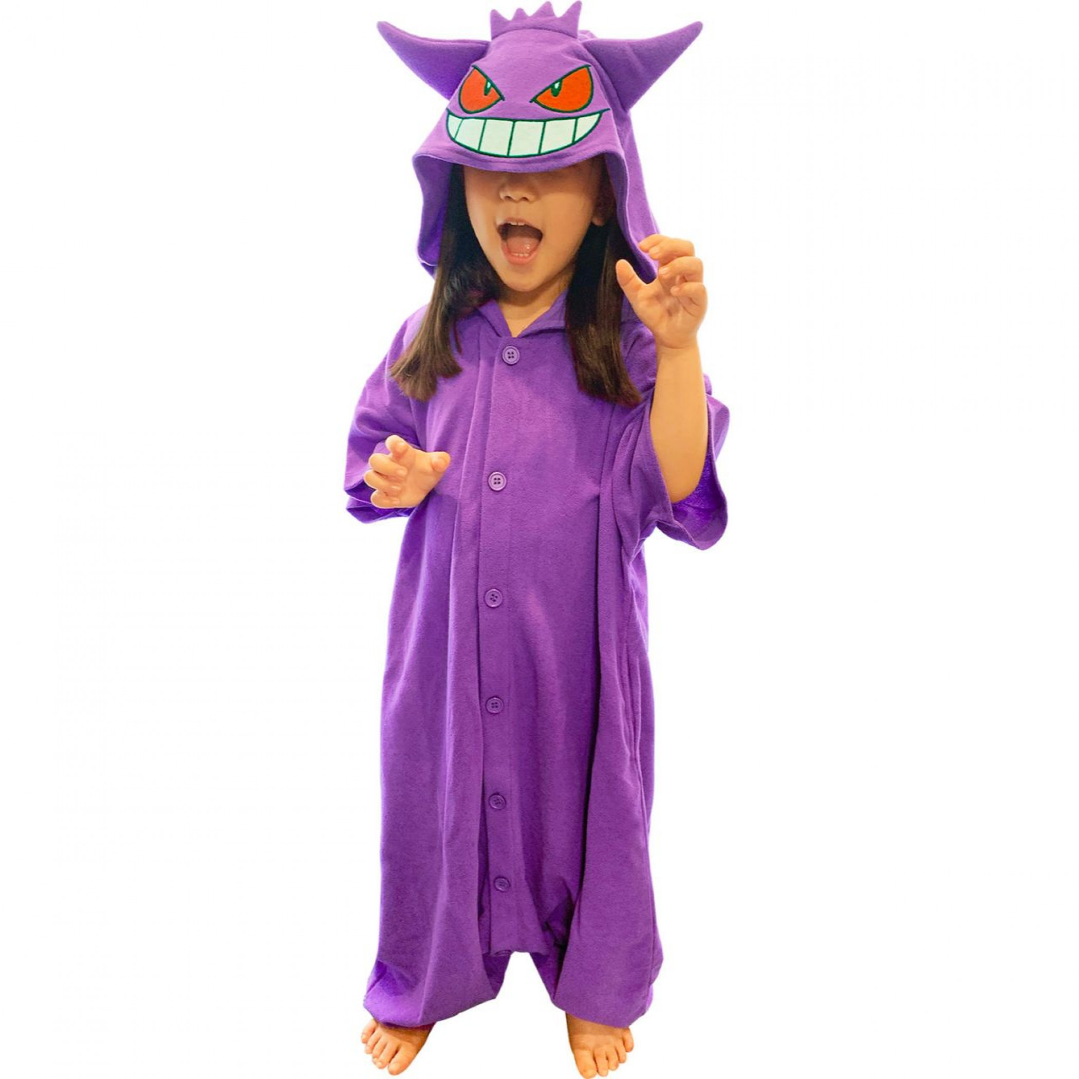 Pokemon Gengar Kid's Summer Kigurumi, Purple